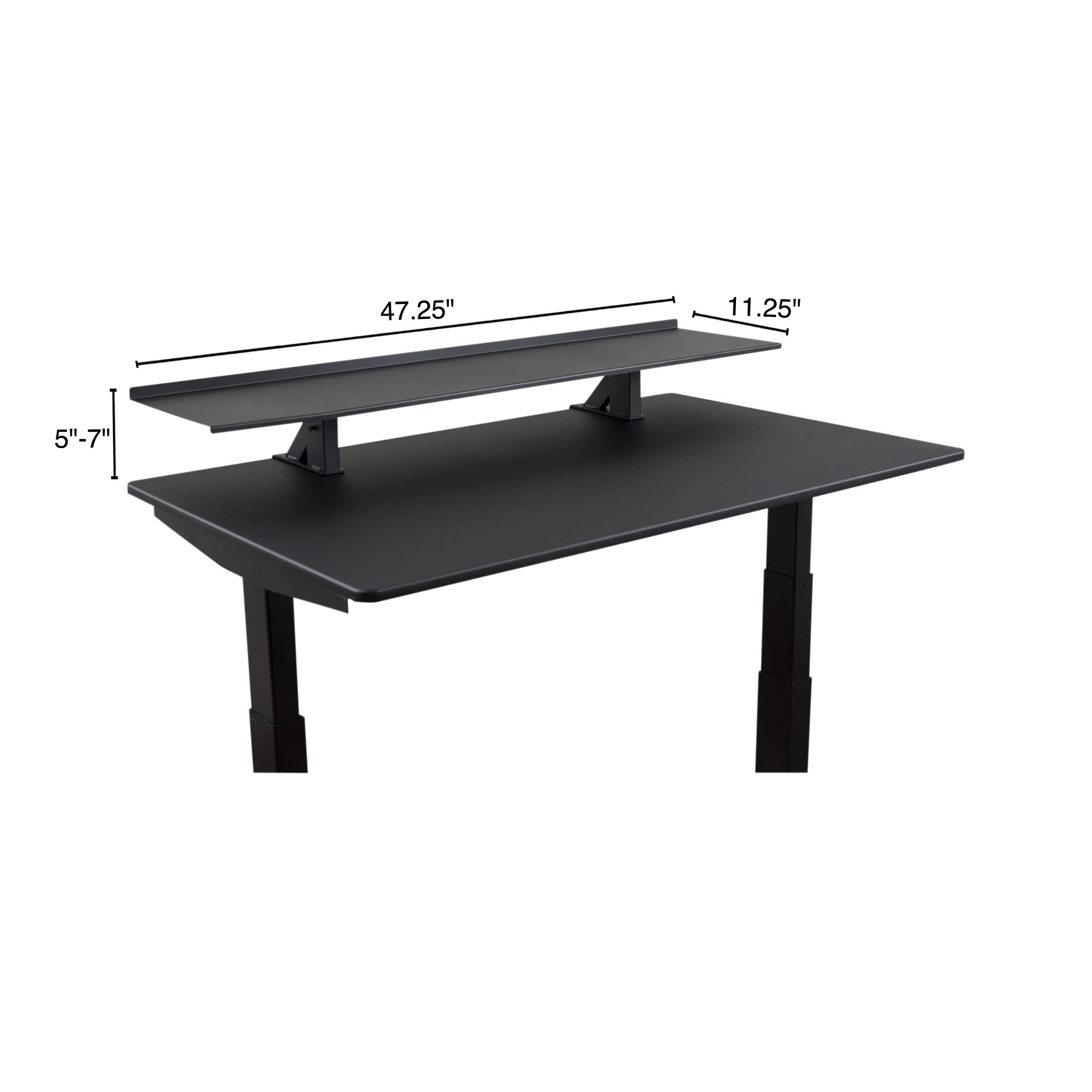 Adjustable Height Clamp-On Standing Desk Shelf - 48