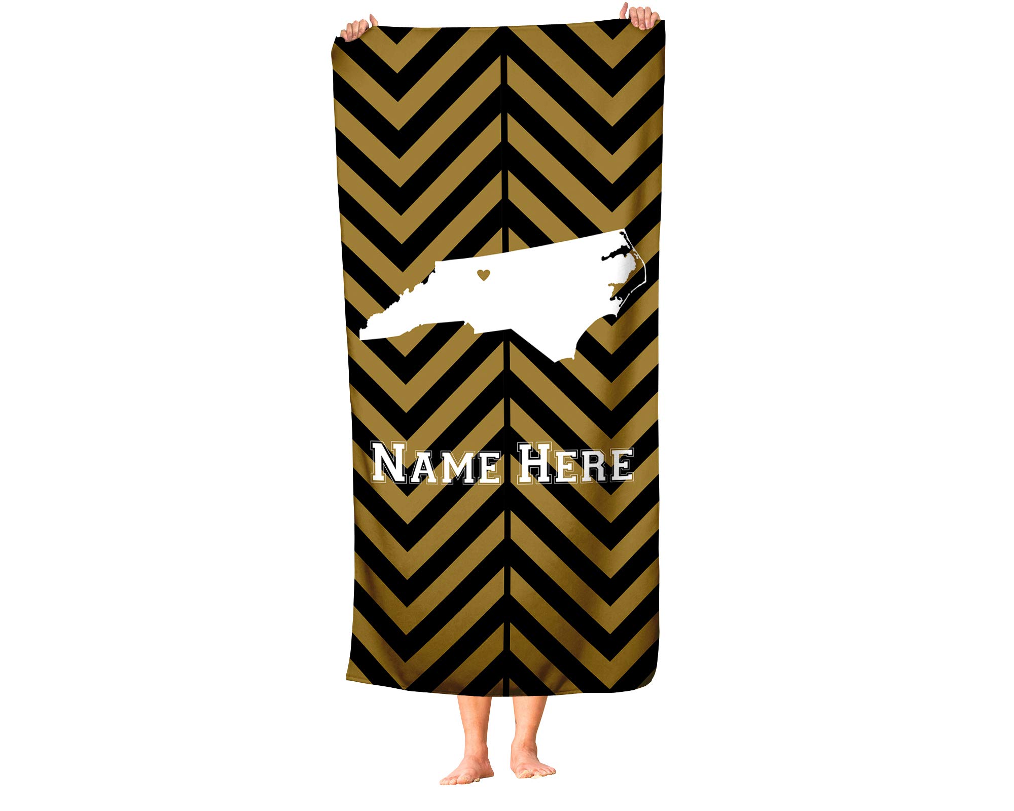 Custom Winston Salem North Carolina State Pride Beach & Bath Towel - Personalized Large & Medium Towels for Adults, Kids, College Football & Basketball Fans - Perfect for Pool, Beach, Gym & Game Day