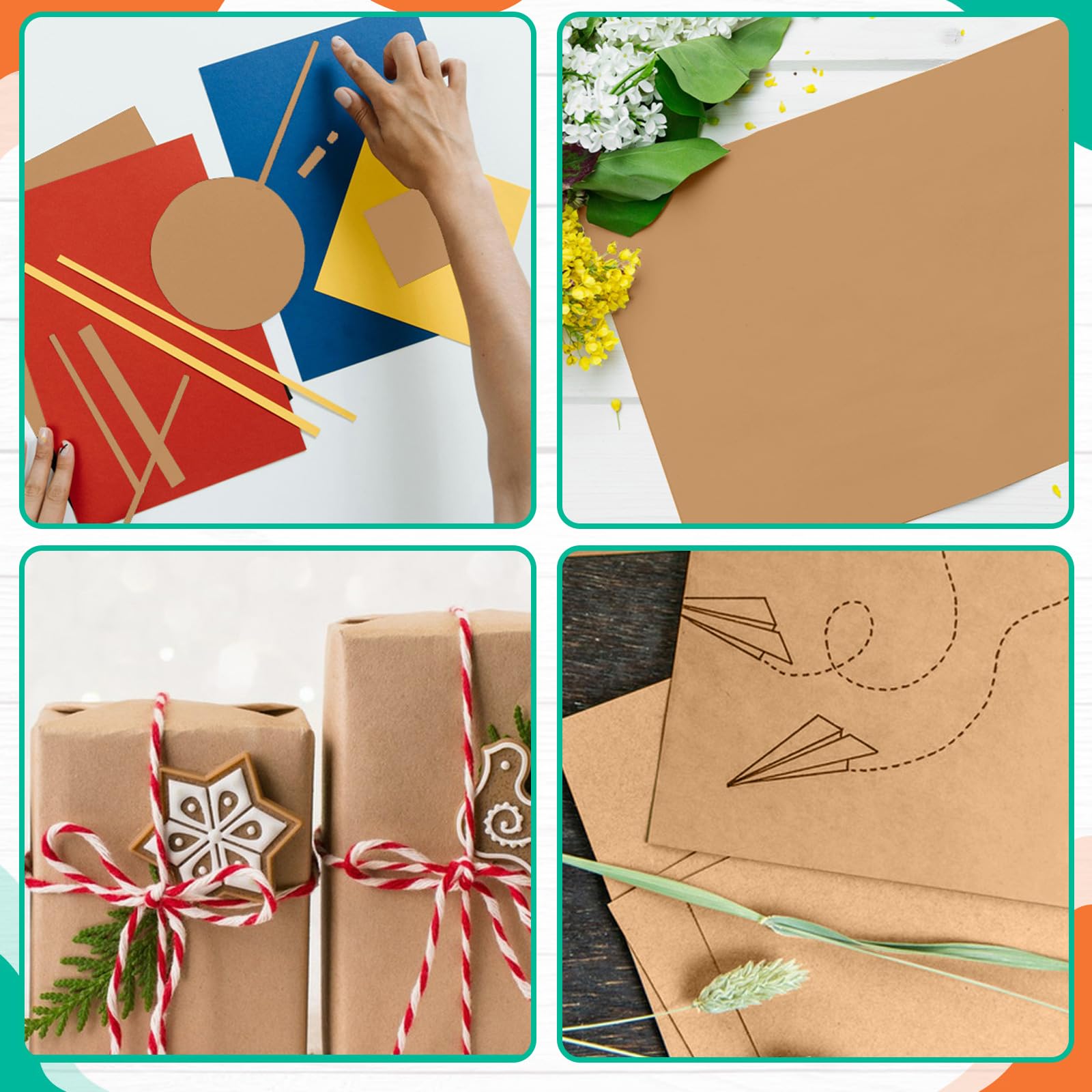 30 Sheets Brown Kraft Cardstock 8.5 x 11 Inch | Thick Heavyweight Smooth Card Stock Paper for Printing, Invitations, Scrapbooking, DIY Cards, Art & Crafts | Perfect for Wedding Invites, Greeting Cards, School Projects & Home Decor