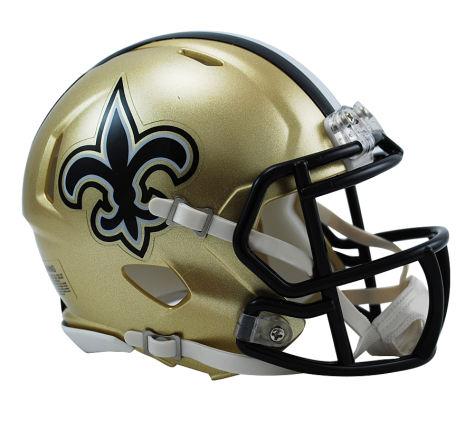 New Orleans Saints Speed Mini Helmet - Officially Licensed NFL Collectible for Fans, Display & Gifting - Perfect for Home Decor, Sports Memorabilia Collections & Saints Game Day Spirit