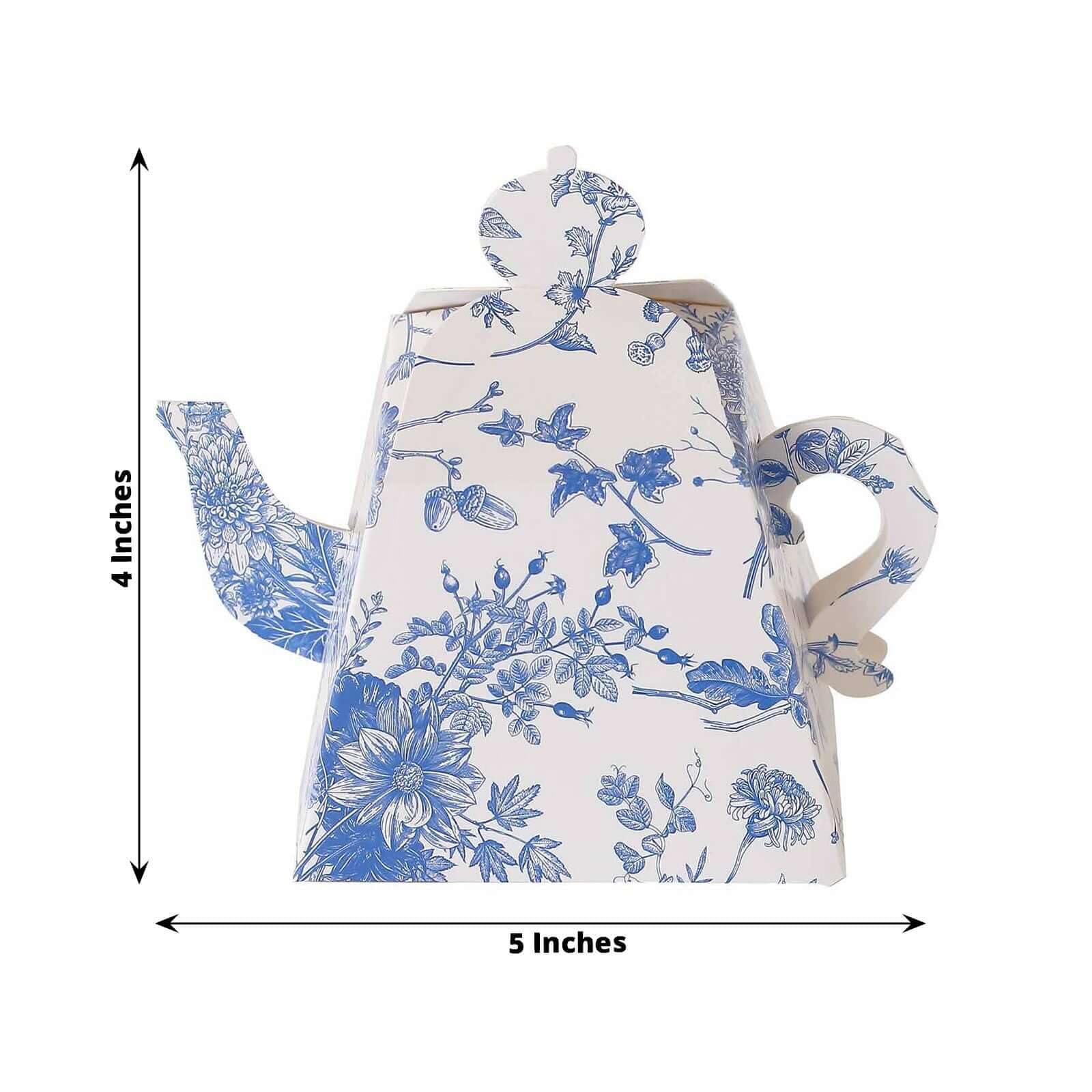 Efavormart 25 Pack Mini Teapot Gift Boxes - Floral Print for Tea Party Favors