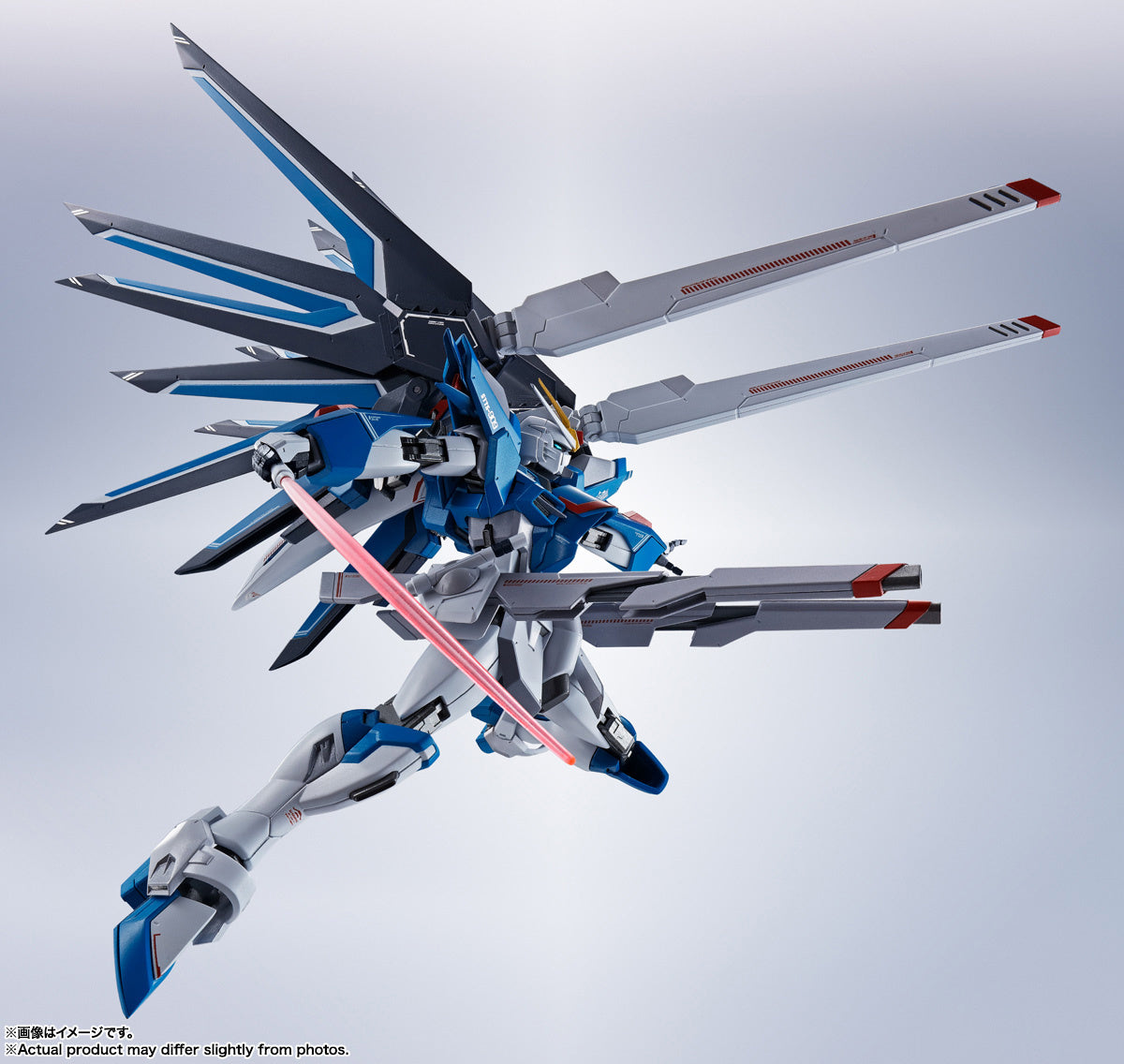 Bandai Metal Robot Spirits Gundam Seed Freedom STTS 909 Rising Freedom Gundam Action Figure - High-Quality Collectible Model Kit for Anime Fans & Gundam Enthusiasts - Perfect for Display, Photography, and Role-Playing Battles