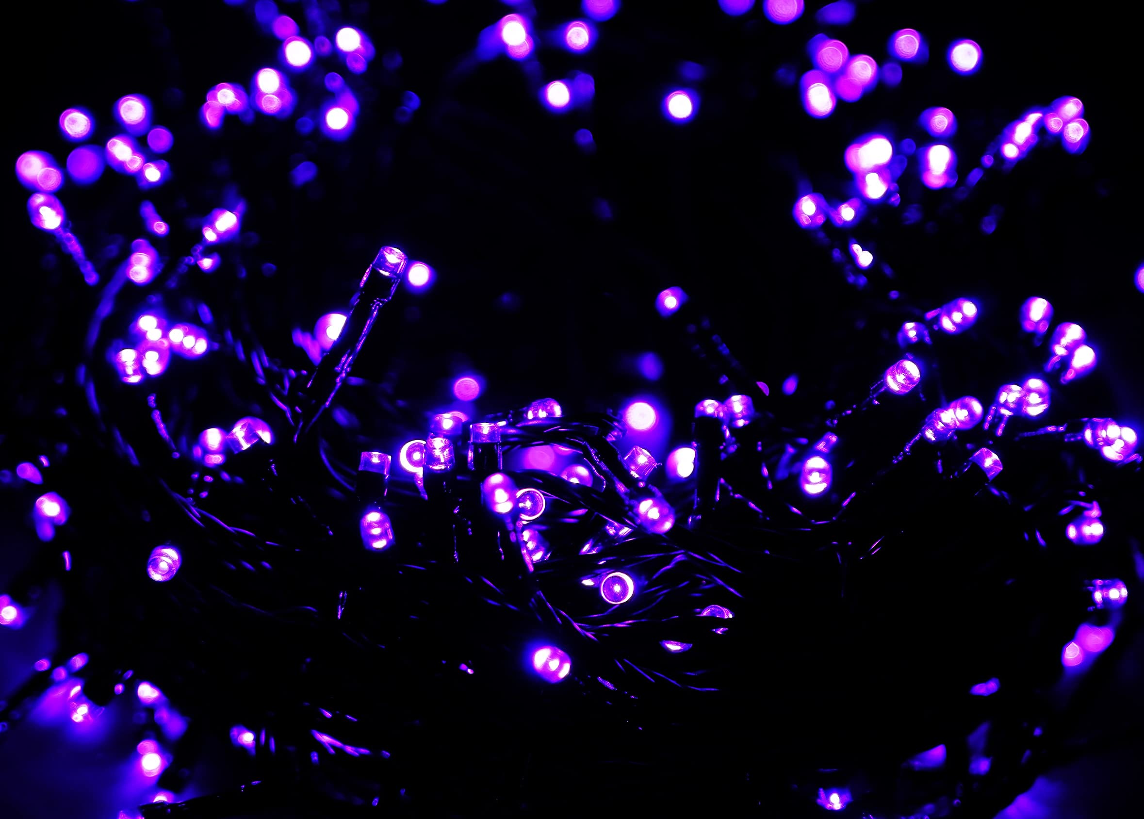 Kemooie 300 LED Purple Halloween String Lights - 99FT Connectable Fairy Lights with 8 Lighting Modes, Waterproof for Outdoor Use - Perfect for Halloween, Christmas, Wedding, Party & Garden Decorations (Purple)