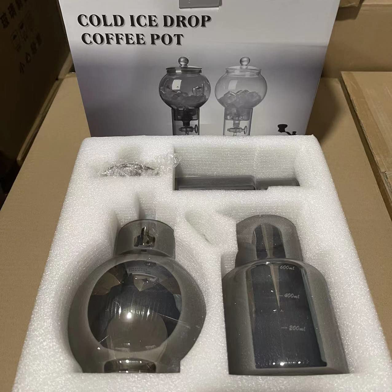 NA 600ml Glass Cold Brew Coffee Maker - Iced Drip Coffee for Home, Office & Cafe