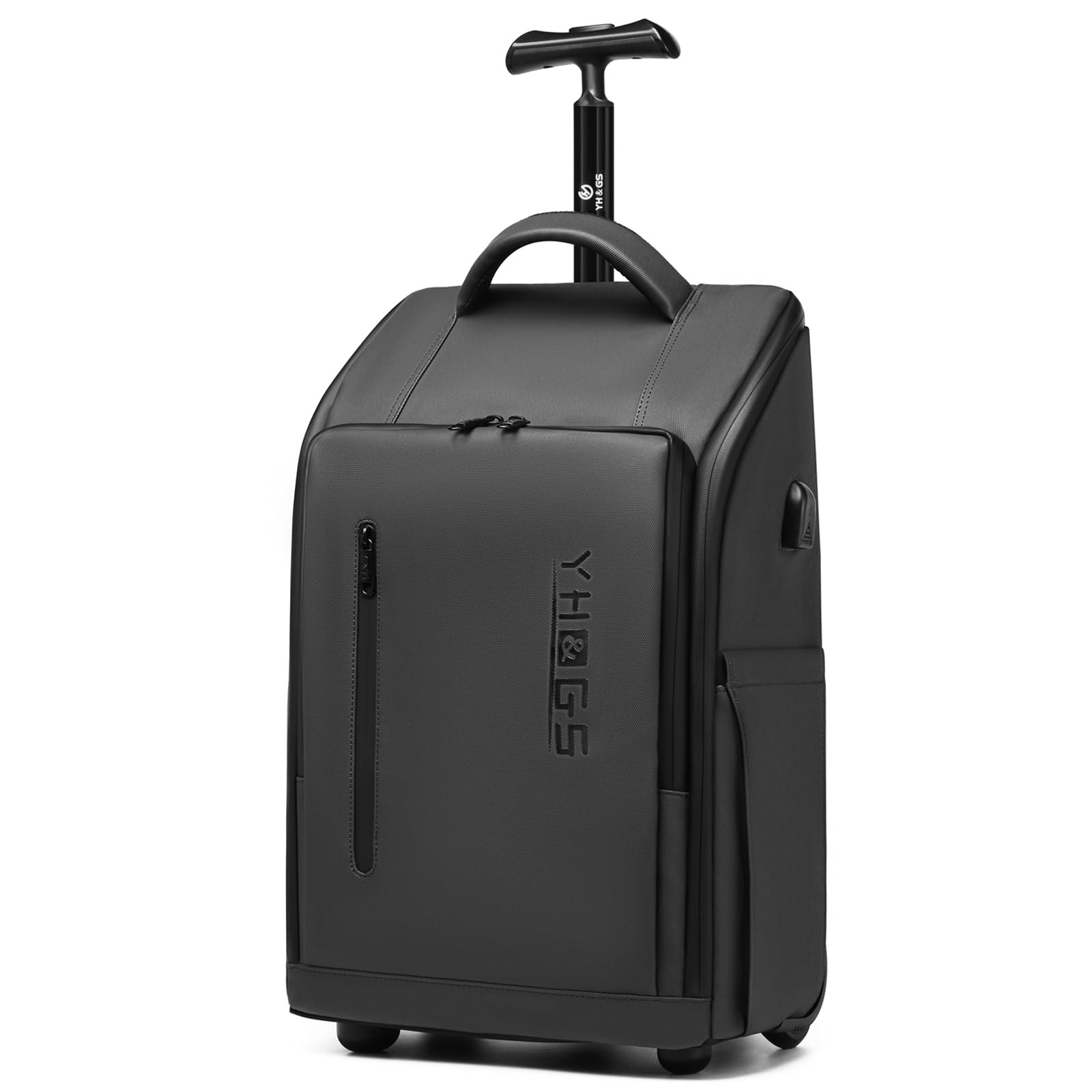 Waterproof Rolling Backpack with Wheels for Business Commuters - Wheeled Laptop Backpack Fits 15.6 Inch Notebook - Durable Carry-On Backpack for Adults | Perfect for Air Travel, Office Commute & College Campus Use