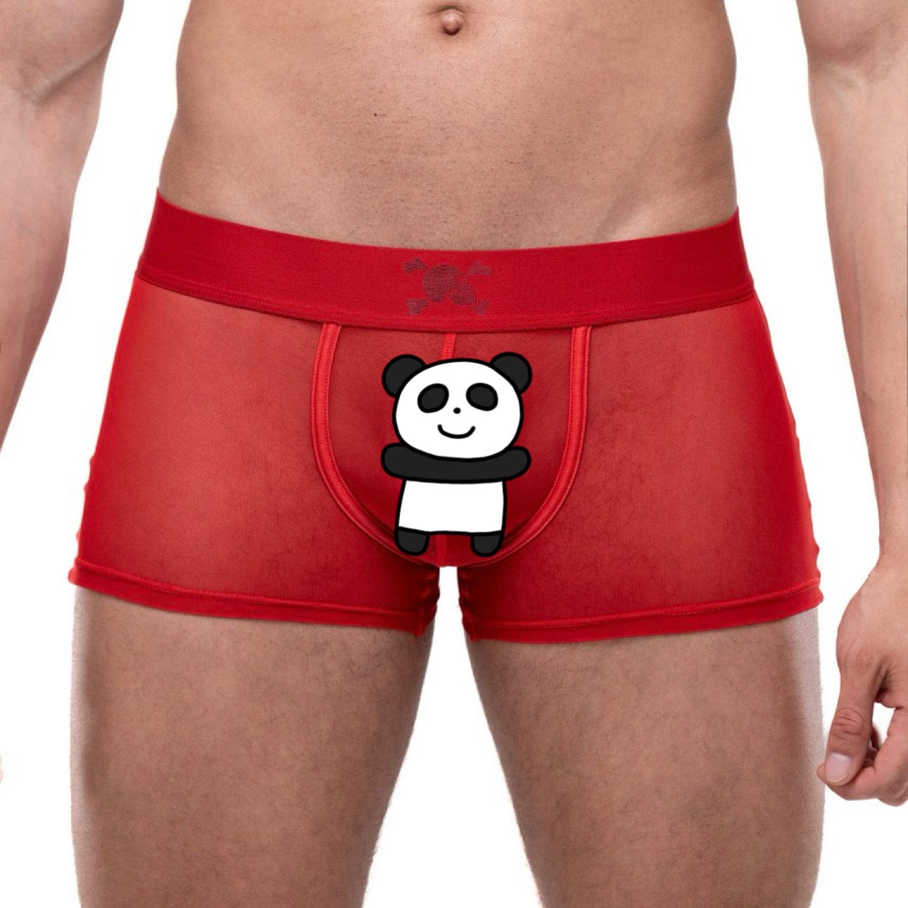 Just The Bones Sheer Trunk Red - Sexy Sheer Underwear for Women | Comfortable & Breathable Lingerie | Perfect for Date Night & Special Occasions