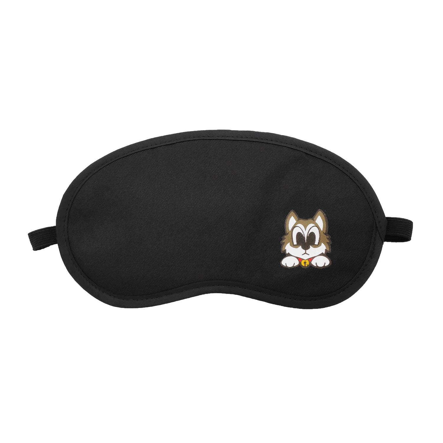 Jenna Polyester Cute Sleeping Eye Mask for Insomnia Relief, Meditation, Puffy Eyes & Dark Circles - Soft Puppy Black Design for Travel & Relaxation