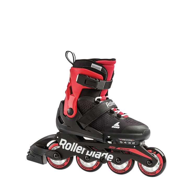 Rollerblade Microblade Inline Skates for Adults - Black/Red - High-Performance Urban & Fitness Skating for Men and Women