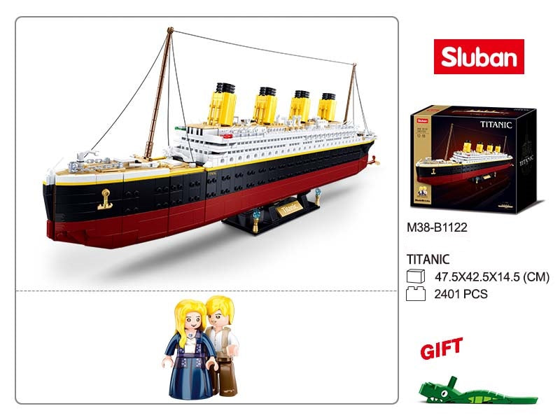 1/350 Scale Titanic Model Kit M38 B1122 - 2401 PCS, 65 cm (25 in) Long - Detailed Ship Building Kit for Collectors & Hobbyists - Perfect for Home Display, Gifts & Educational Projects