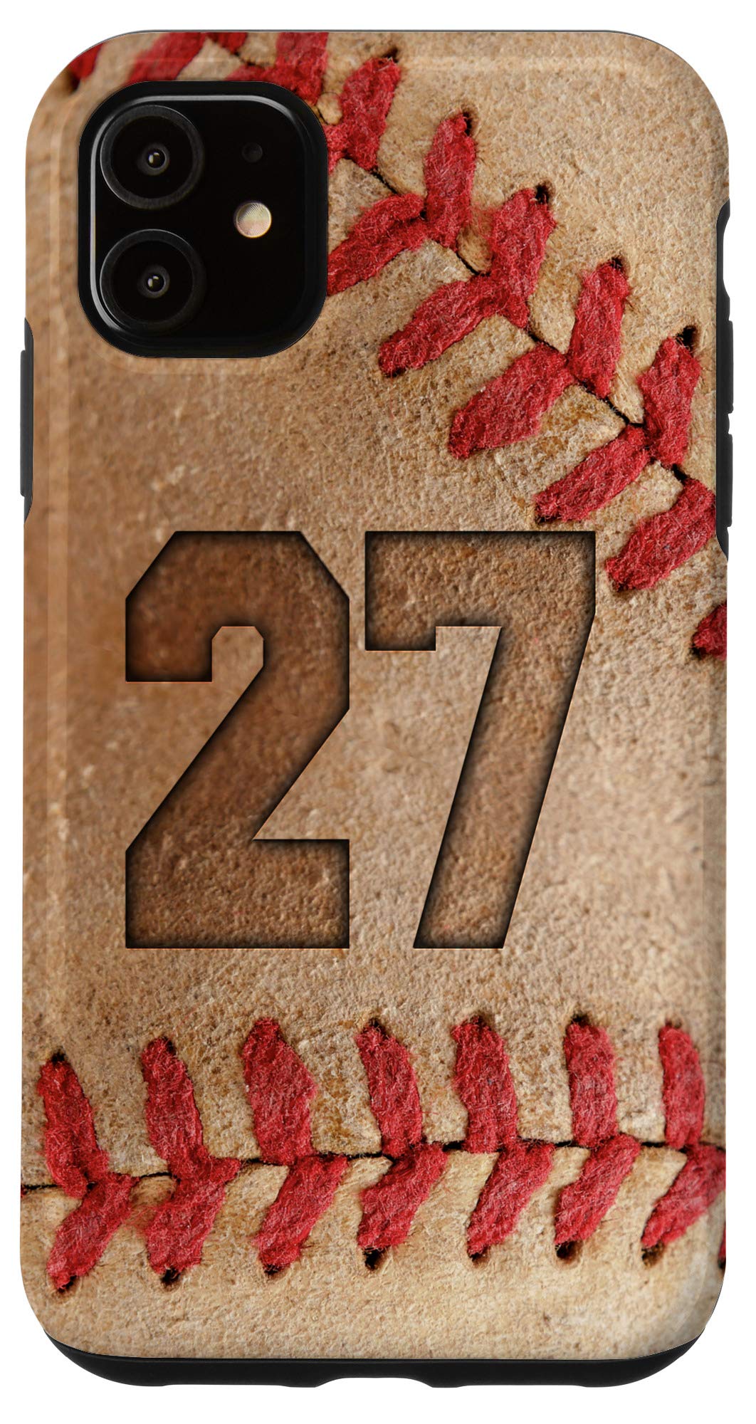 iPhone 11 Baseball Fan Case - #27 Jersey Design Phone Cover for Baseball Lovers | Perfect Gift for MLB Fans & iPhone Users | Game Day, Sports Events, Fan Collection