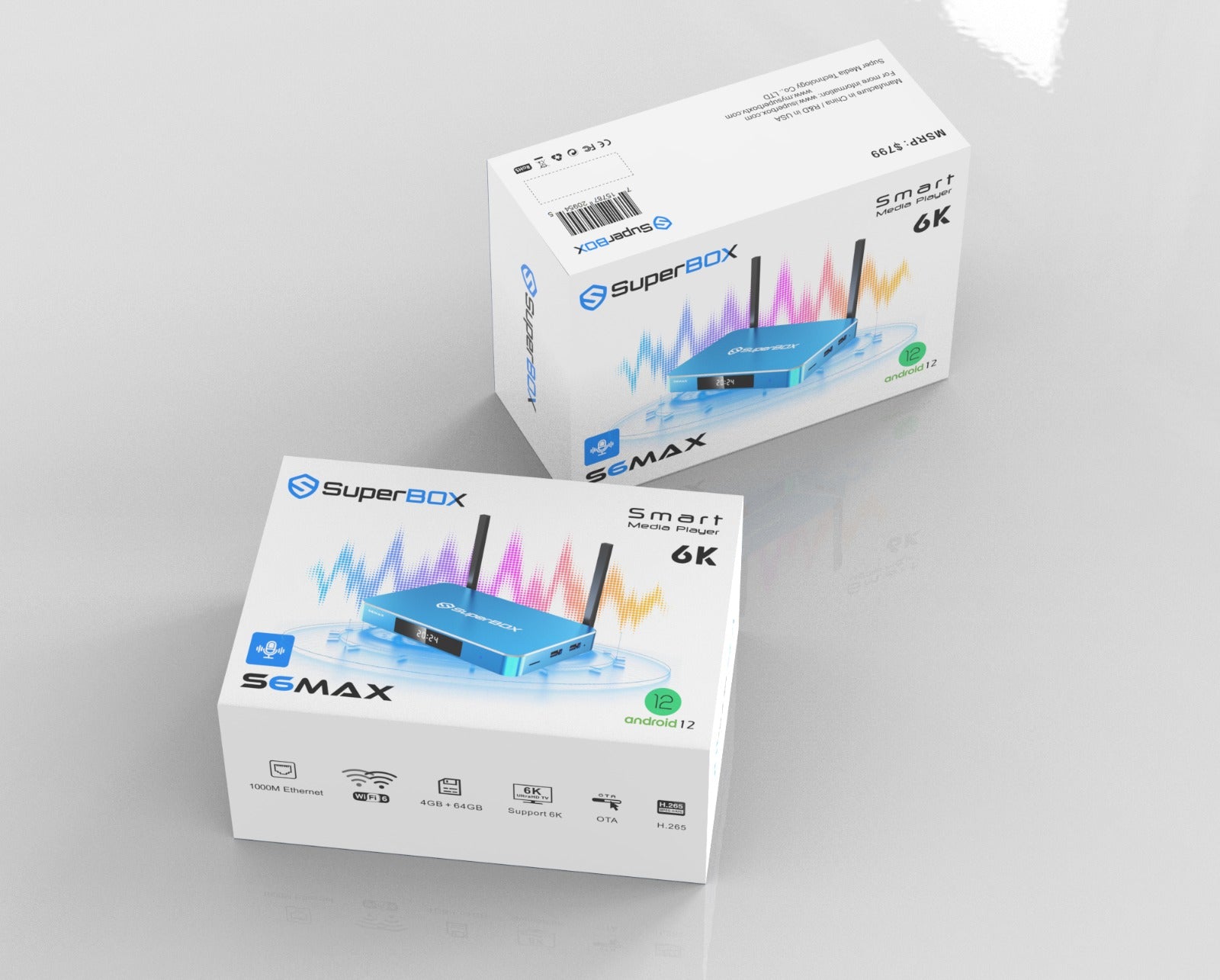 SuperBox S6 Max - Dual Band WiFi Router with Premium Features for High-Speed Internet & Seamless Streaming at Home or Office