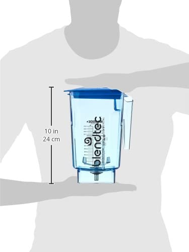 Blendtec 90 oz WildSide Commercial Blender Jar - 5-Sided Design Replacement Pitcher for Blendtec Blenders - 36 oz Blending Capacity - Blue - Perfect for Smoothies, Soups & Nut Butters