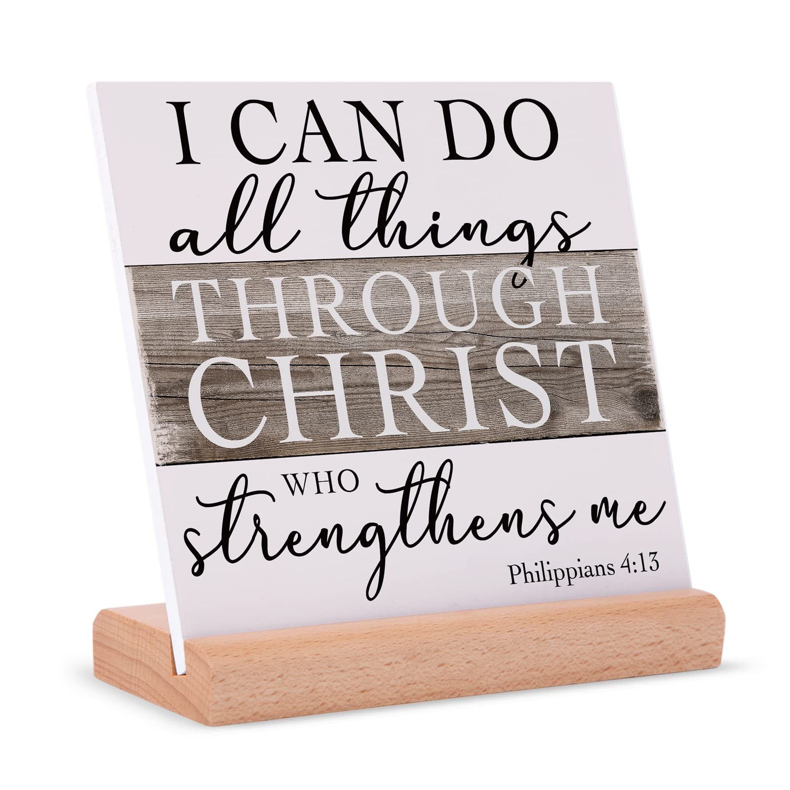BaubleDazz Religious Gifts for Women & Men - Inspirational Christian Desk Decor with Bible Quotes - Perfect for Office, Home Decor, and Thoughtful Gifts for Friends, Daughter, or Loved Ones - Ideal for Daily Inspiration and Faith-Based Workspaces