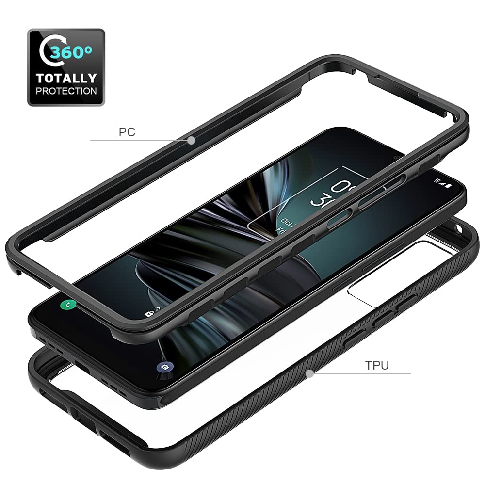 Premium Shockproof & Anti-Slip Protective Case for TCL 20 XE (5087Z) - Durable Phone Cover with Raised Edges for Screen Protection - Perfect for Outdoor Activities, Travel & Daily Use (Purple)