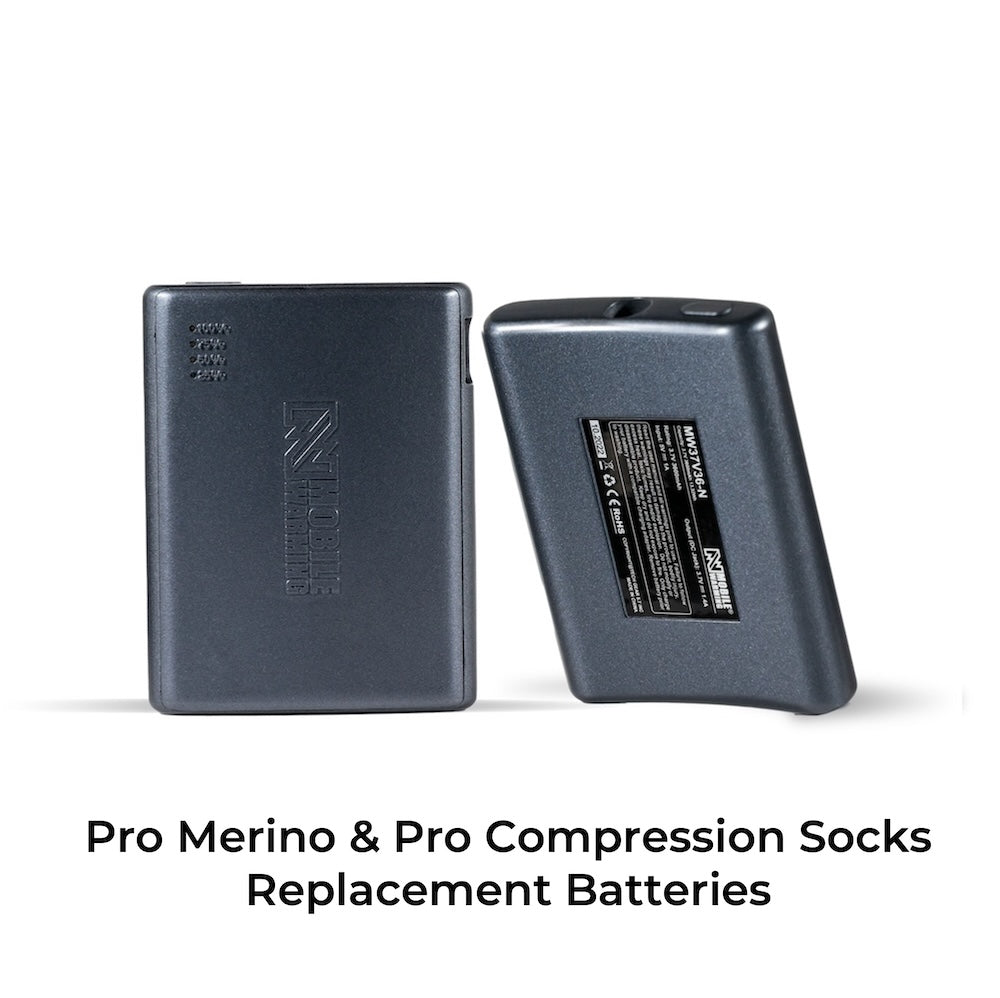 3.7V PowerSheer™ Rechargeable Micro Sock Batteries 3600mAh with Charging Cable - 2 Pack for Medical Devices, Flashlights & Portable Electronics