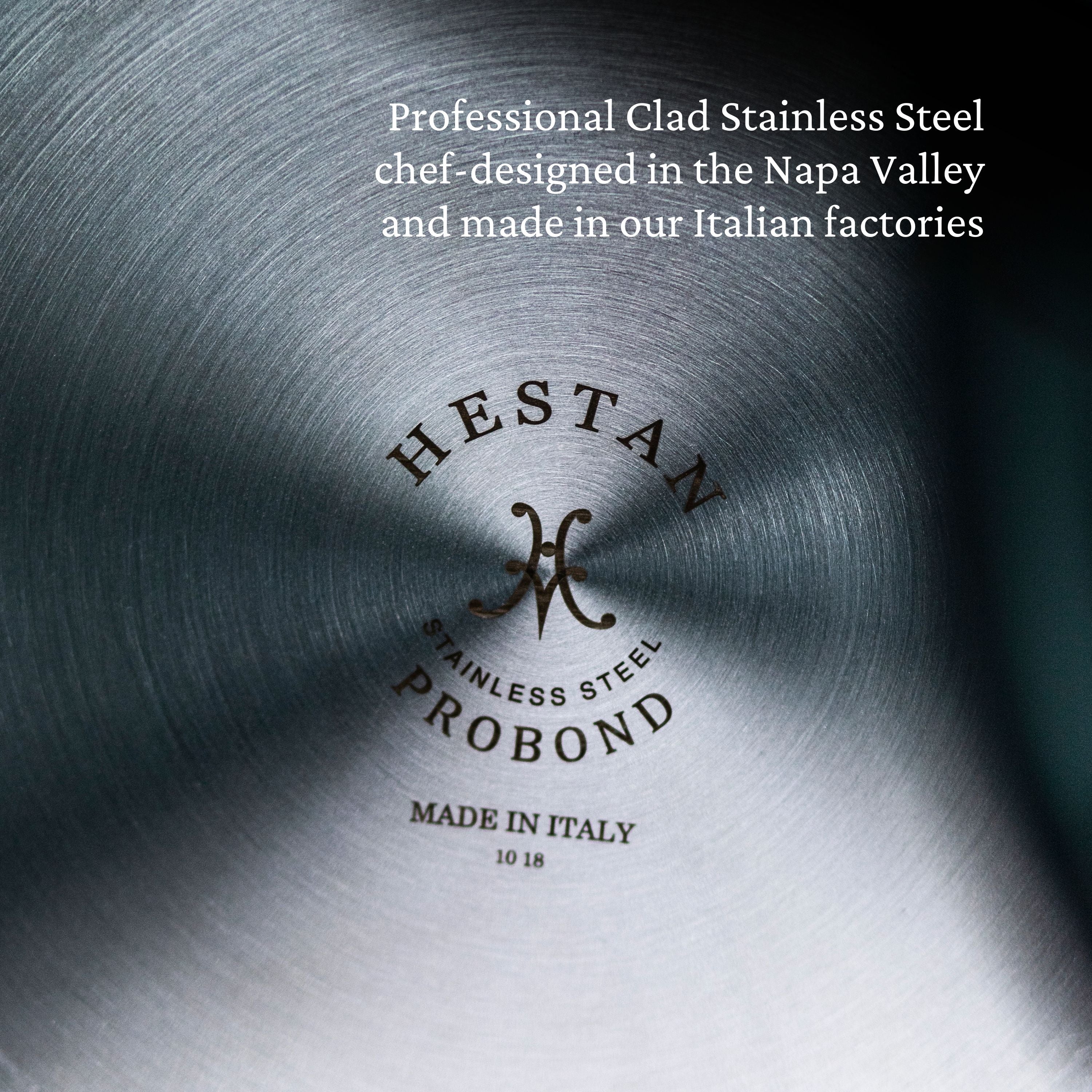 Hestan Probond Nonstick Covered Saute Pan with Helper Handle - Premium Cookware for Home Chefs & Professional Kitchens - Perfect for Searing, Frying & Sauteing Vegetables, Meats & More