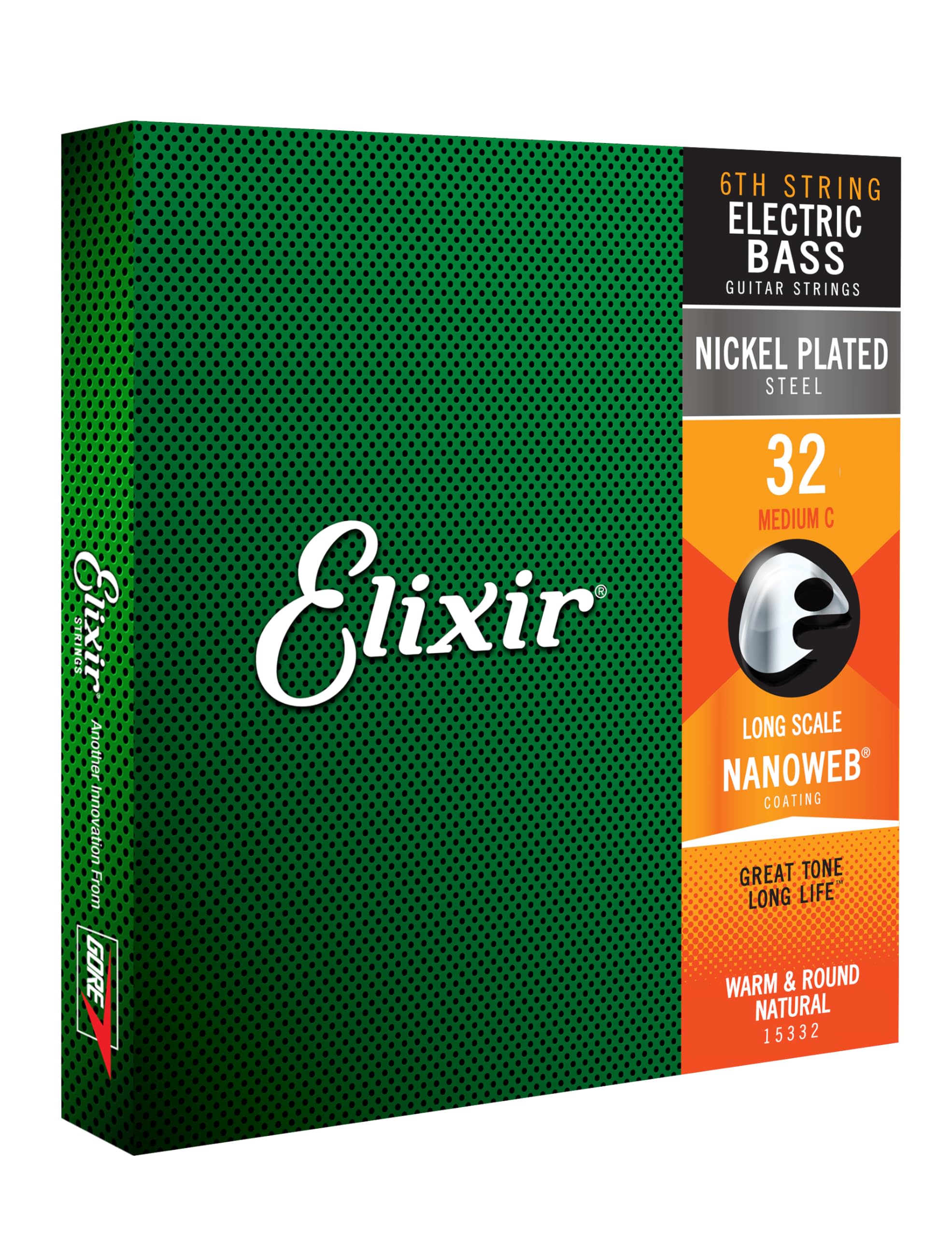 Elixir Bass Guitar Strings (15332) - Long-Lasting Coated Strings for Enhanced Tone & Durability - Perfect for Rock, Jazz & Studio Recording