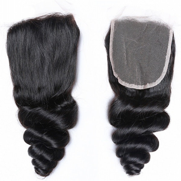 5x5 No Part Lace Closure Malaysian Hair - Natural Beach Waves for Protective Hairstyles & Weave Installations | Perfect for Summer Vacations, Weddings & Everyday Glam