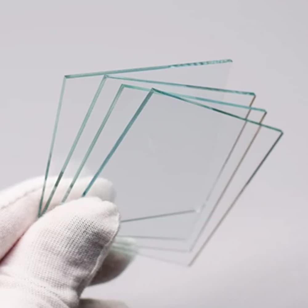 25Pcs Laboratory Glass Substrate - Soda Lime Silica Glass Slides 100x100x1.0mm for Microscopy, Electronics & Research - High-Quality Optical Glass for Lab Experiments, Thin Film Deposition & Scientific Studies