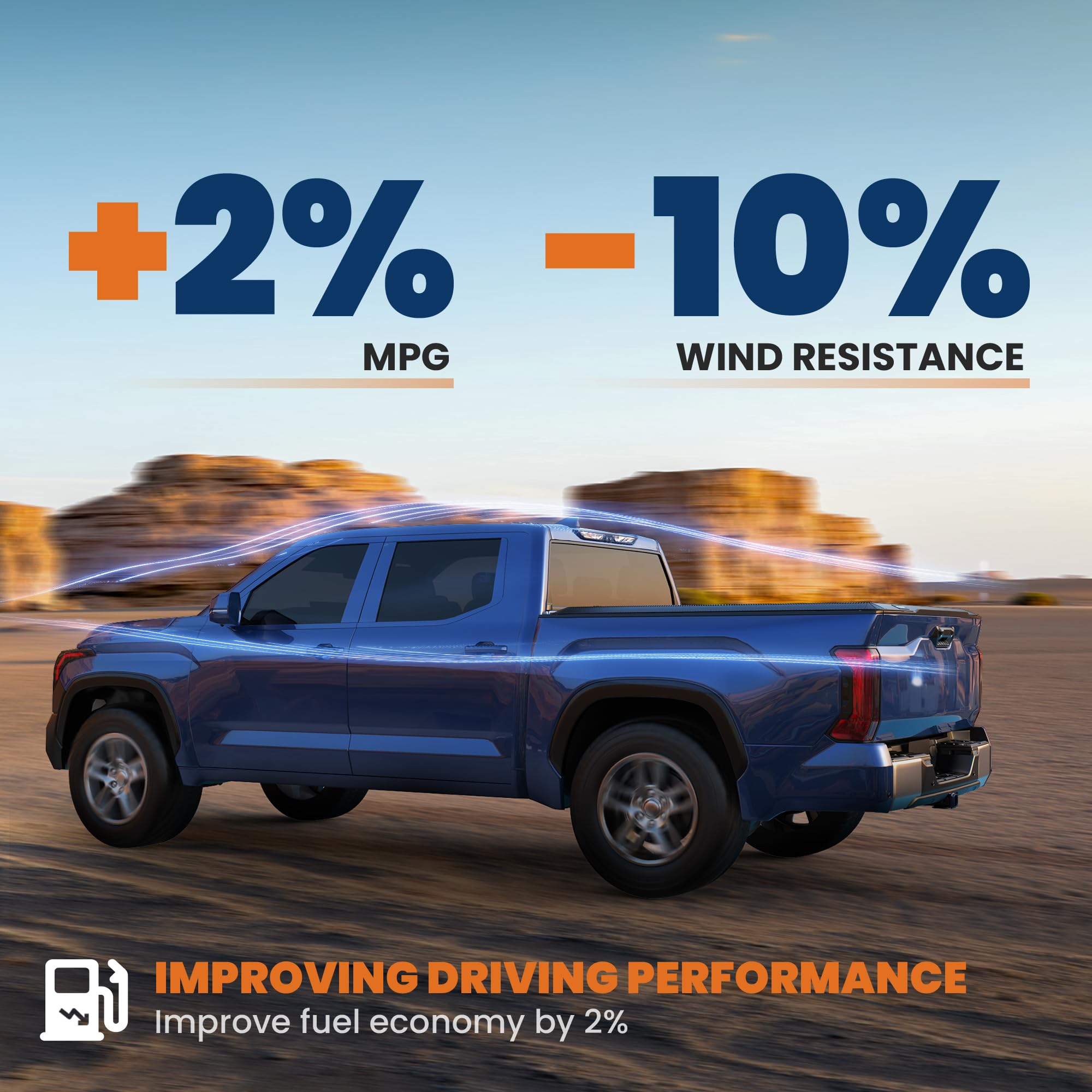 Soft Tri-Fold Tonneau Cover for 2016-2023 Toyota Tacoma 6ft Bed | Waterproof Truck Bed Cover with Utility Track System | Perfect for Camping, Hauling & Outdoor Adventures