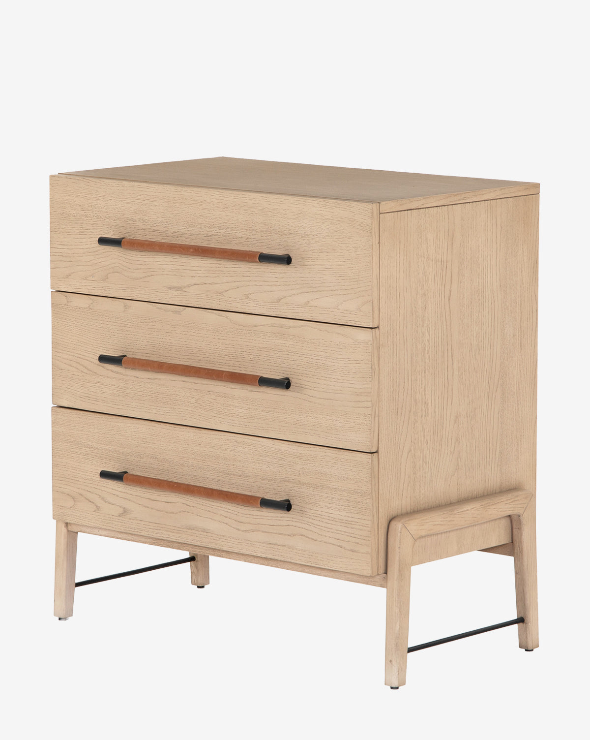 Ralston 3 Drawer Nightstand - Modern Bedside Table with Storage for Bedroom, Living Room & Office - Compact Wooden Dresser with Smooth Gliding Drawers