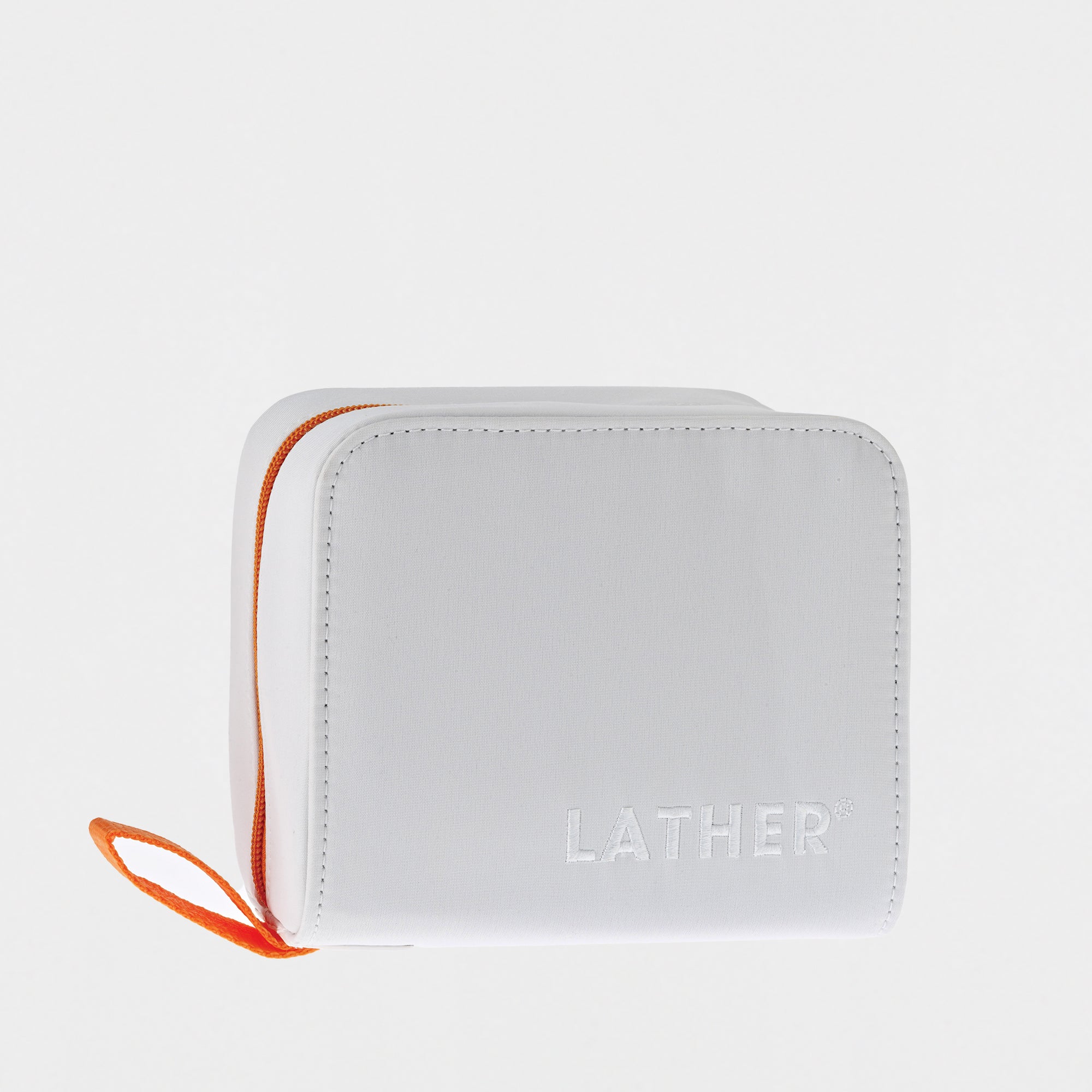 Loyalty LATHER Cosmetic Bag - Embroidered Makeup Pouch for Travel & Daily Essentials | Perfect for Women's Toiletries, Gym, and On-the-Go Organization