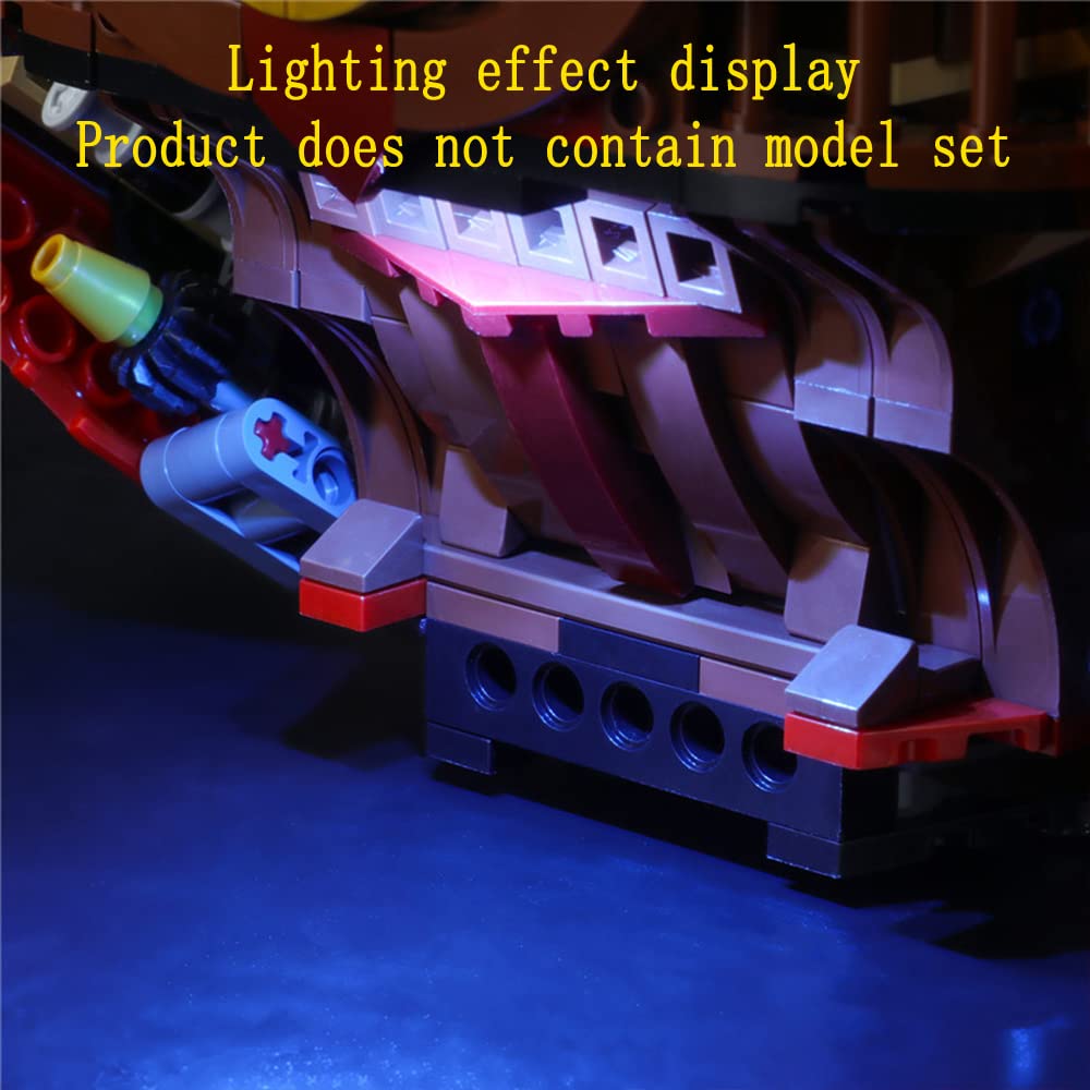 GEAMENT LED Light Kit for Lego Ninjago Destiny's Bounty 71705 - Compatible with Ninja HQ Building Set (Brick Model Not Included) - Perfect for Display, Night Light & Lego Fan Collections