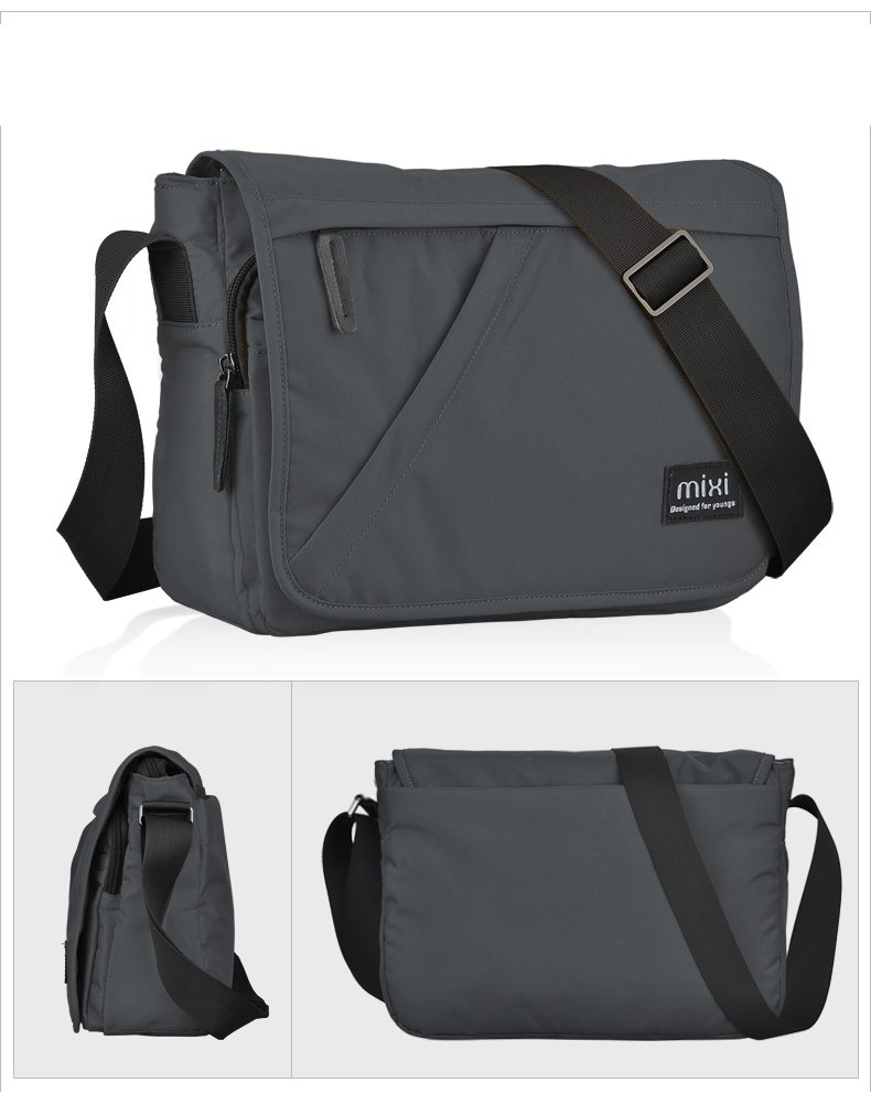 **Men's Nylon Sports Shoulder Bag - Portable Travel Backpack for Men & Women - Durable Grey Barrel Bucket Handbag for Gym, Hiking & Daily Use**