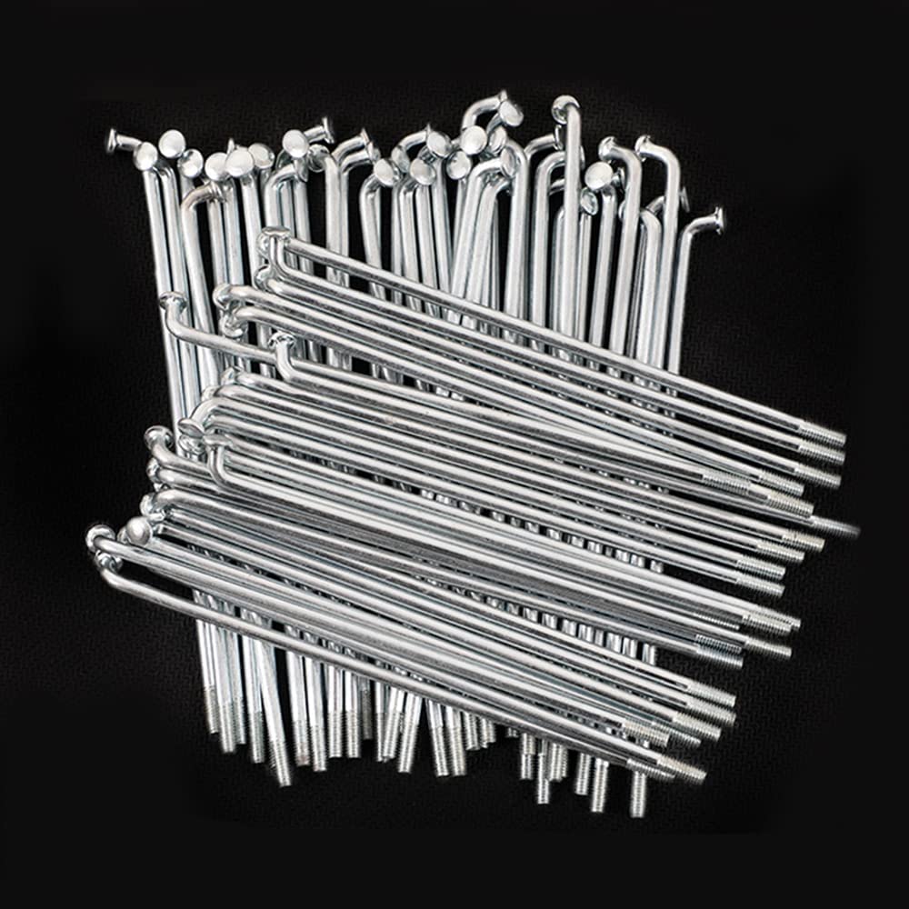 10G Silver Carbon Steel E-Bike Spokes 3.0mm x 55-305mm with Nipples - Compatible with Electric Bicycles & Brushless DC Hub Motors - Perfect for Commuting, Off-Roading & E-Bike Upgrades