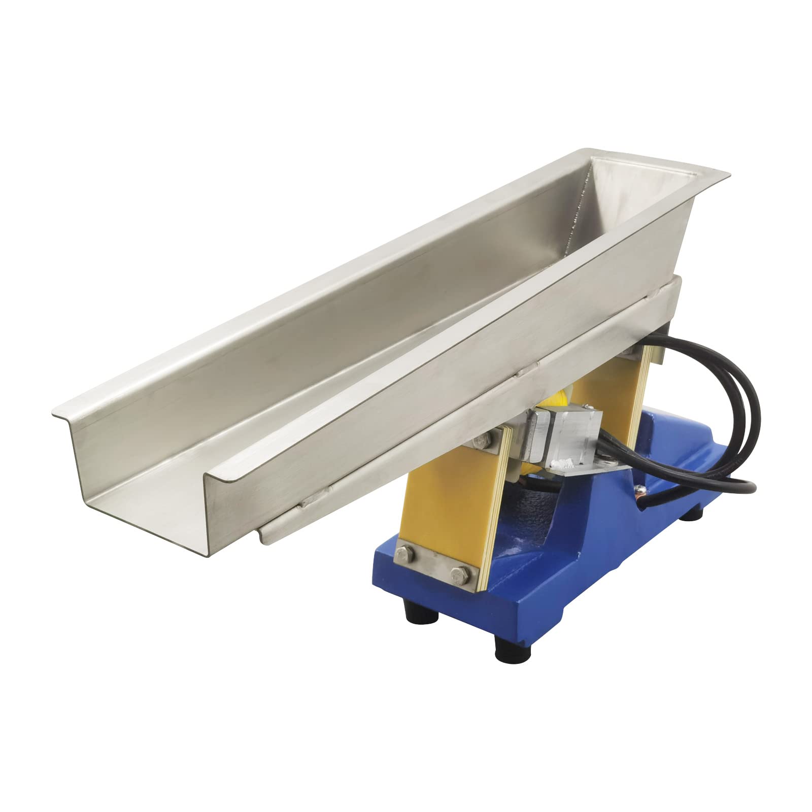 TECHTONGDA Mini Electromagnetic Vibrating Feeder Conveyor - 110V/220V Powder & Small Parts Shaker Feeder with Half-Wave Rectifier | Ideal for Industrial Automation, Food Processing & Laboratory Material Handling