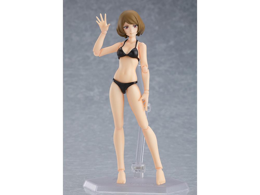 Figma #495 Chiaki Female Swimsuit Body Action Figure - Anime Collectible for Display & Photography | Perfect for Cosplay, Gift Giving & Anime Fans Collection