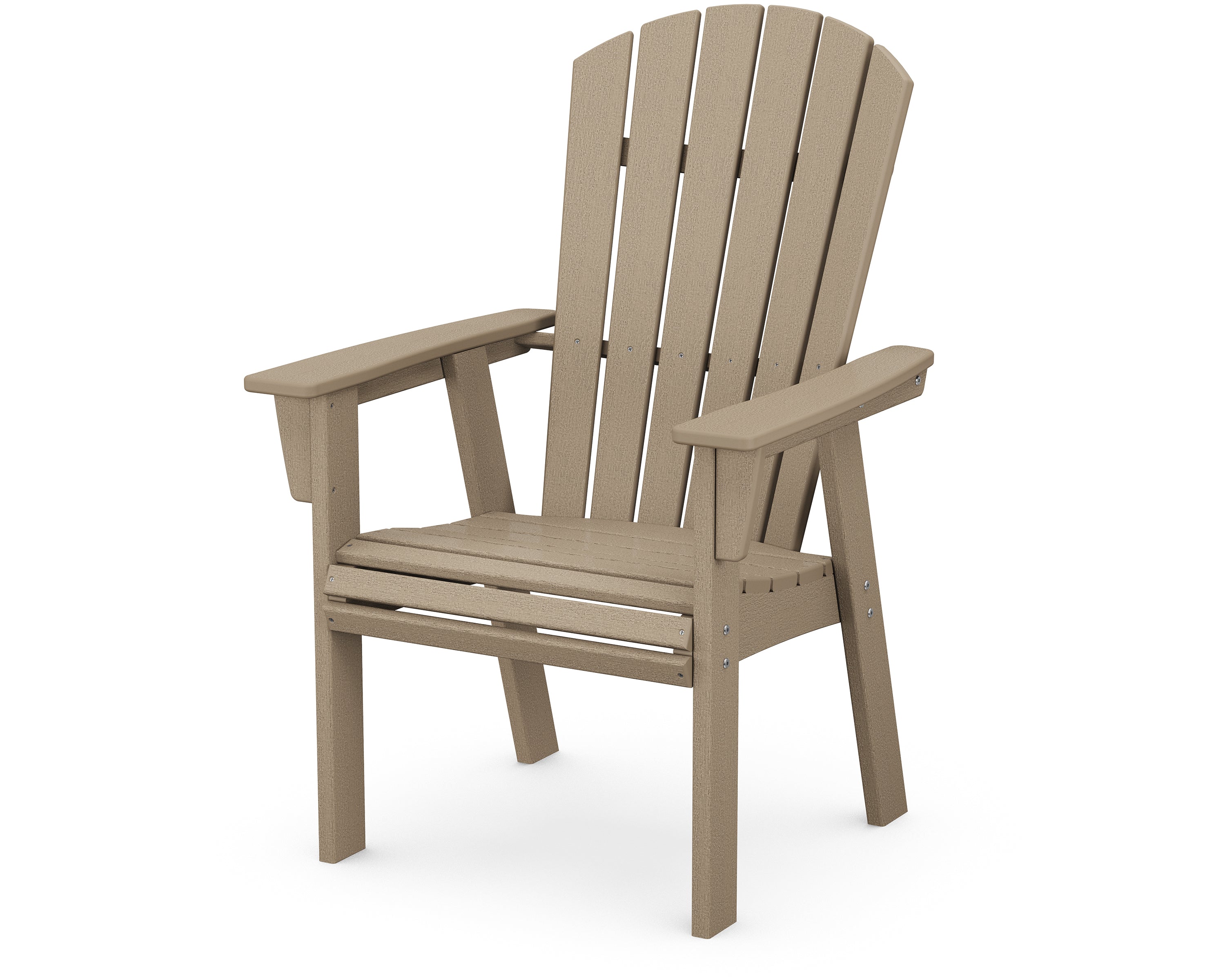POLYWOOD Nautical Curveback Adirondack Dining Chair - Outdoor Patio Furniture, All-Weather Resin Wicker, Comfortable Seating for Poolside, Beach, Garden & Backyard Relaxation