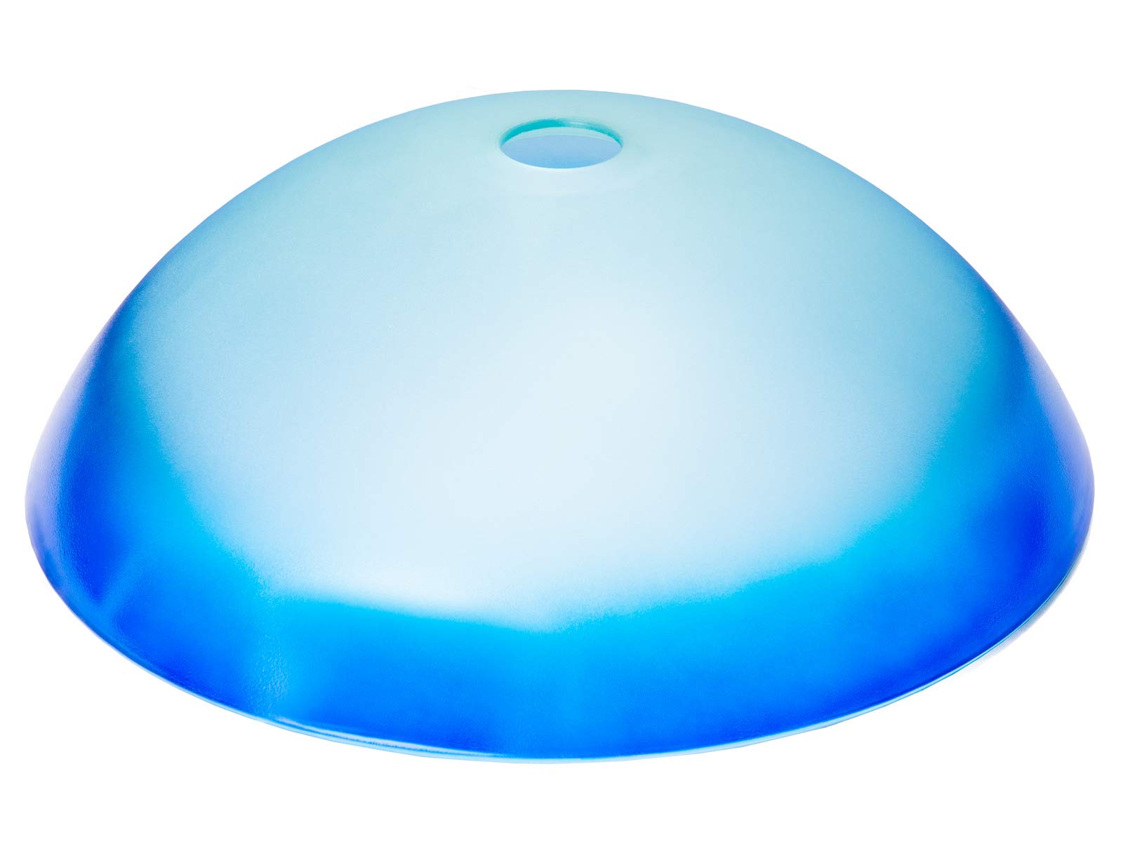 Frosted Blue Round Glass Vessel Bathroom Sink - Modern Above Counter Basin for Vanity, Powder Room, and Luxury Home Decor