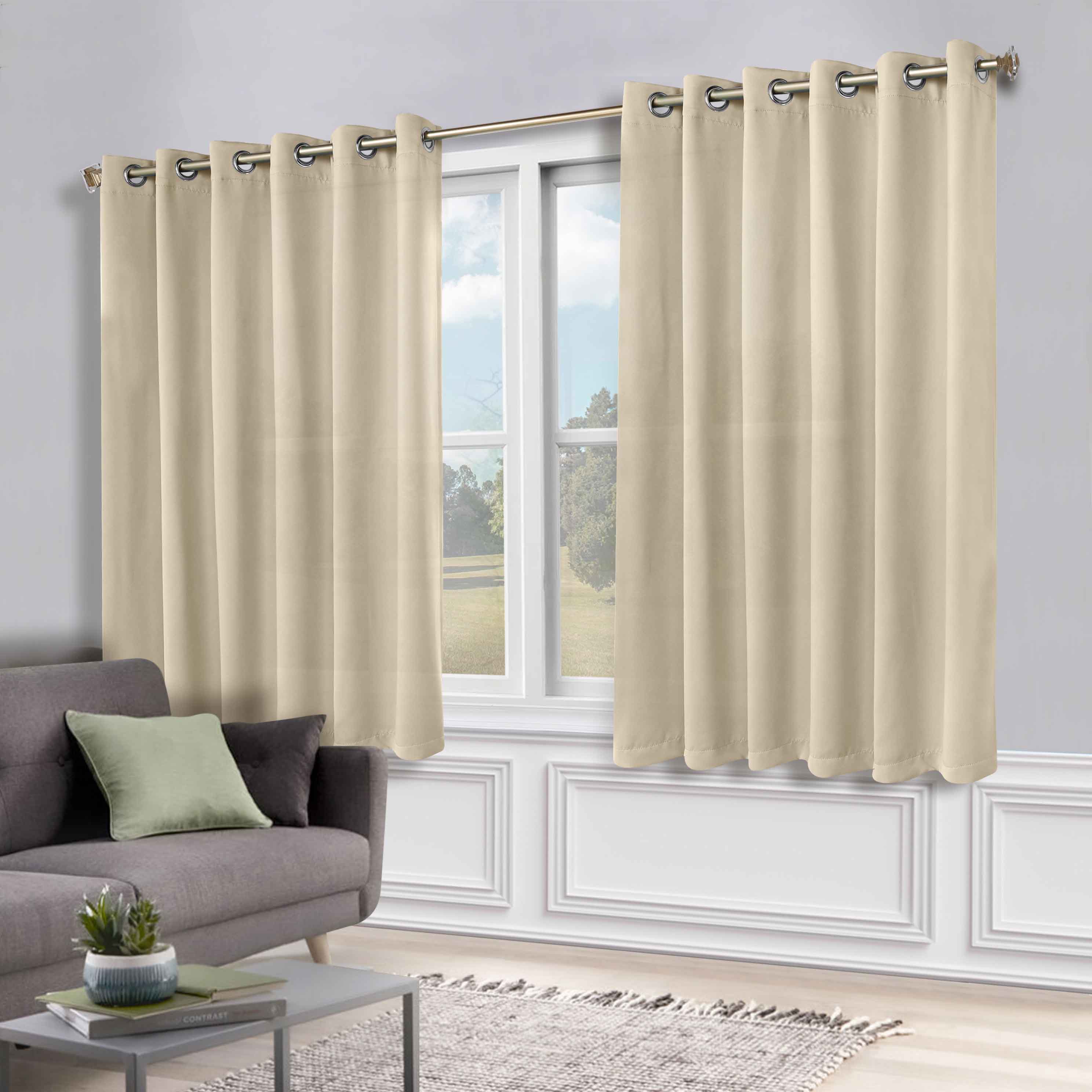 Classic Modern Solid Blackout Curtain Panels - Set of 2 for Bedroom & Living Room - Light Blocking Thermal Insulated Window Drapes for Home Decor