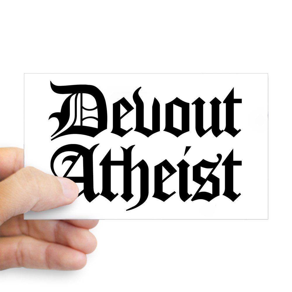 Devout Atheist Rectangle Bumper Sticker - Durable Vinyl Car Decal for Cars, Laptops & Windows - Express Your Beliefs with Humor & Style