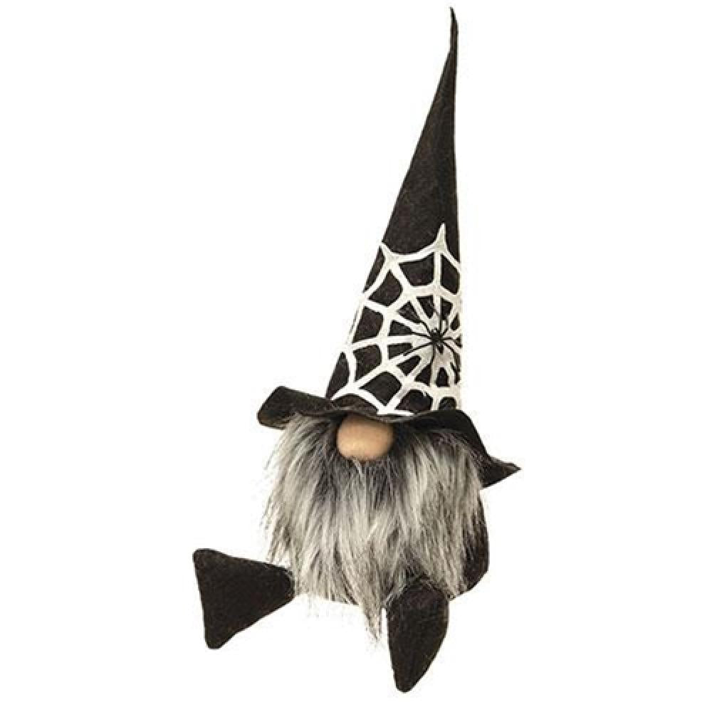 Spooky Spider Web Halloween Gnome Decor - Handmade Garden & Home Decor for Halloween Party, Outdoor & Indoor Seasonal Decoration