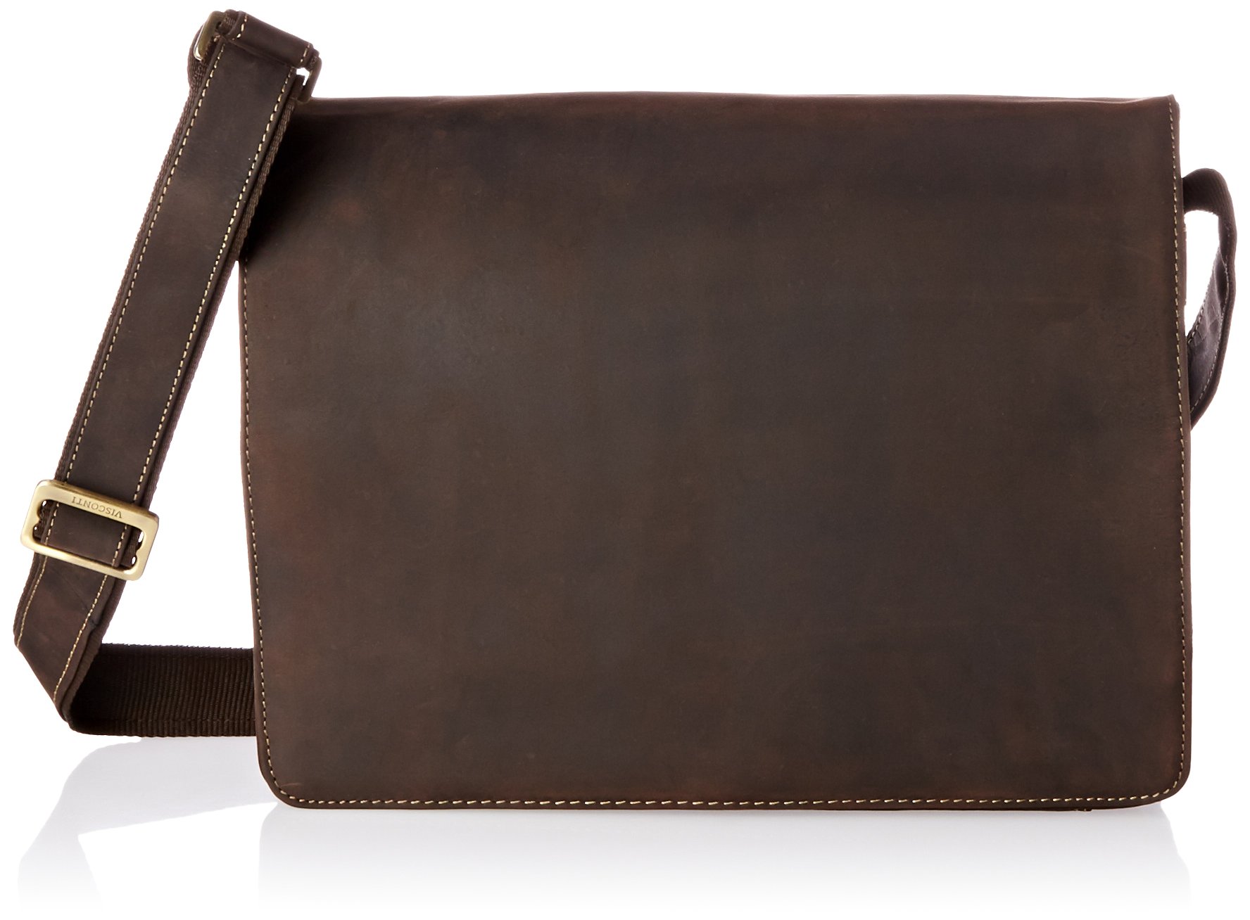 Harvard Distressed Leather Messenger Bag for Men & Women - Vintage Mocha Brown Genuine Leather Satchel - Perfect for Work, Travel & College Campus