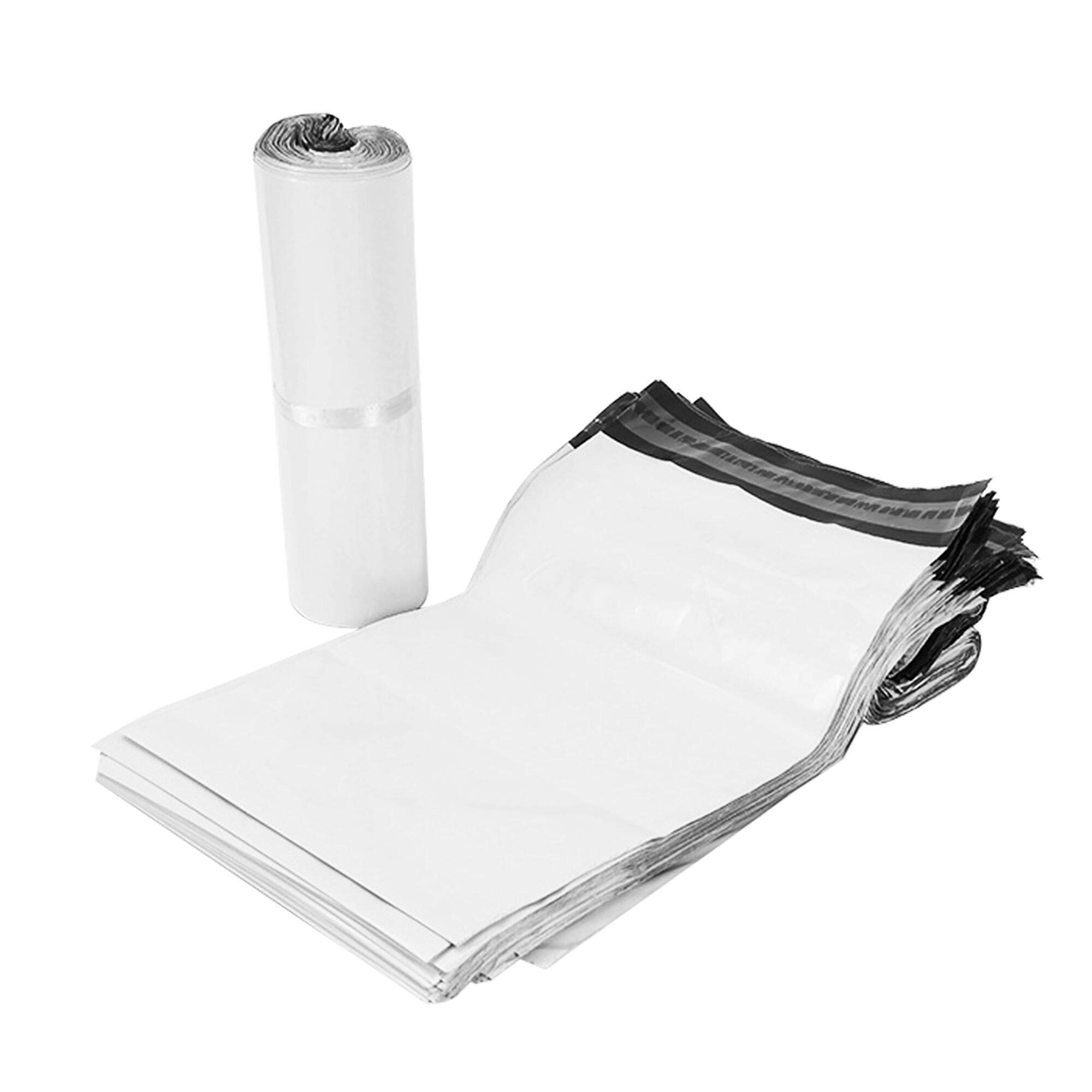 5x9 Inch Small Poly Mailers Envelopes 100pcs - Self Sealing Waterproof & Tear Proof Shipping Bags (2.5 Mil, White) for Jewelry, Accessories, Photos, Makeup - Perfect for Ecommerce, Small Business & Online Sellers