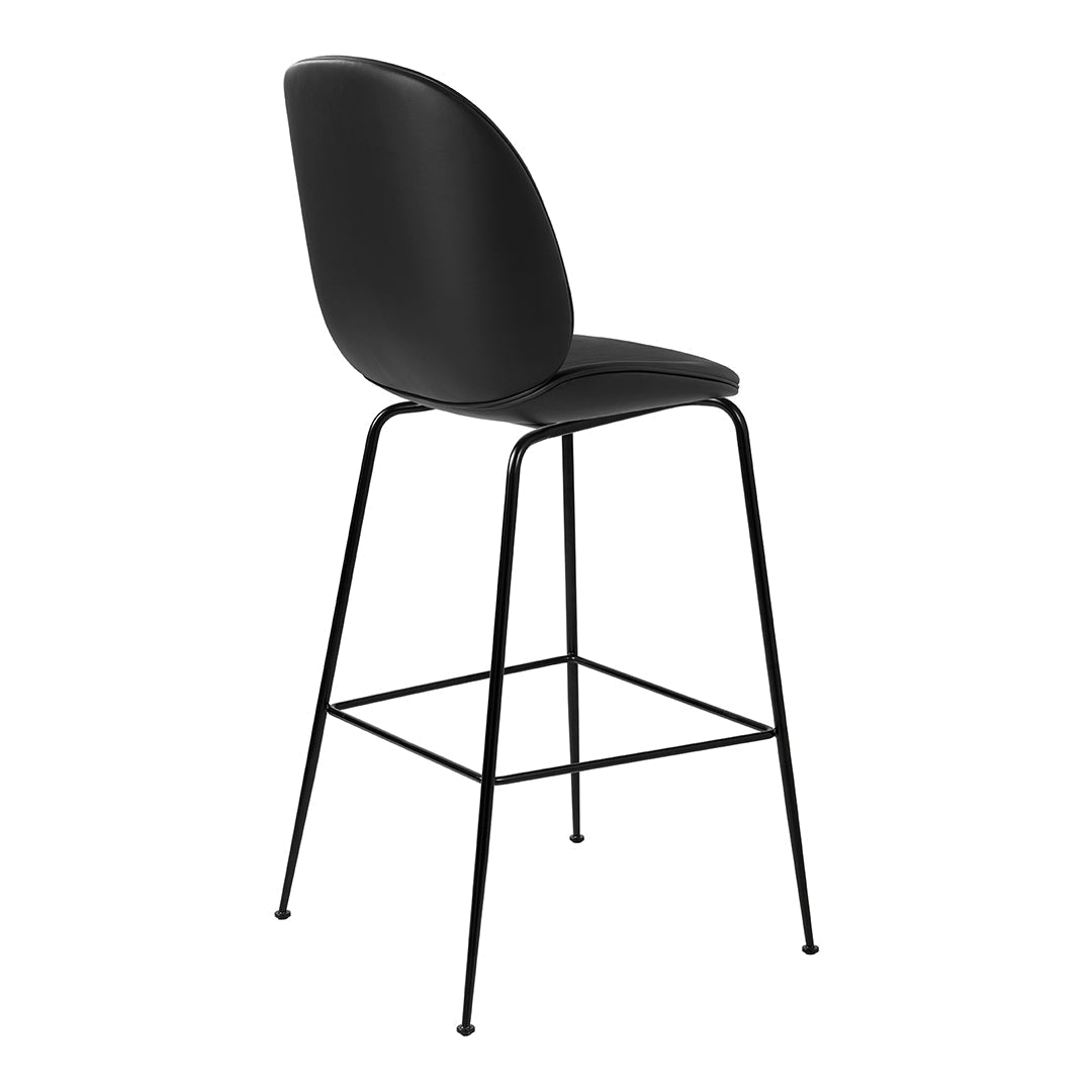 Beetle Counter Chair - Fully Upholstered Bar Stool with Back Support | Modern Kitchen Island & Breakfast Nook Seating for Home & Cafe
