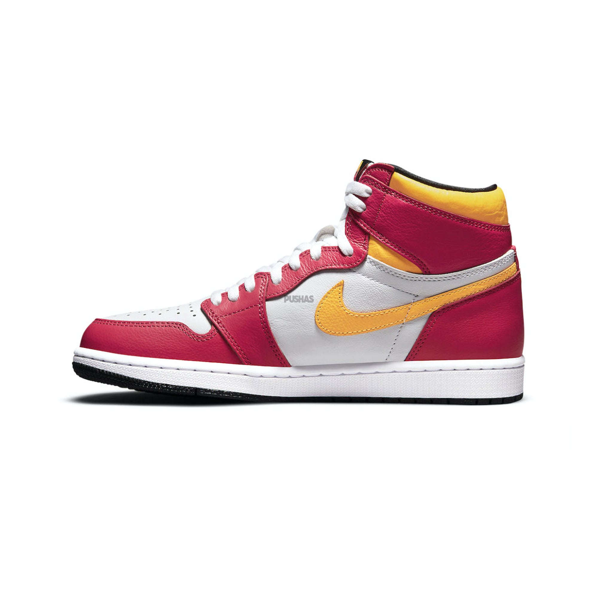 Air Jordan 1 High OG 'Light Fusion Red' Sneakers (2021) - Men's Basketball Shoes for Streetwear & Casual Fashion