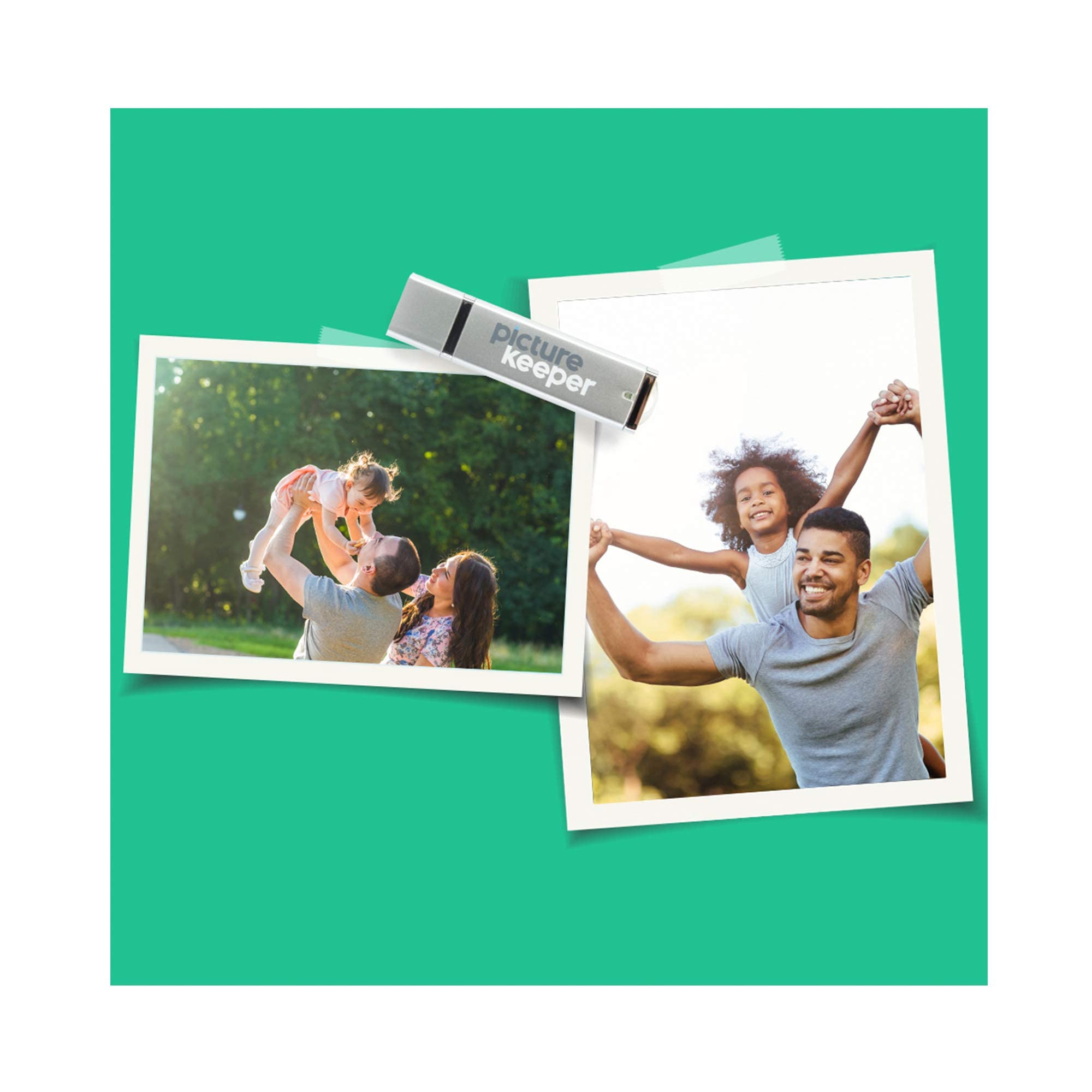 Picture Keeper Photo & Video USB Flash Drive 32GB - Compatible with Mac & PC, Portable Thumb Drive for Backing Up Memories - Perfect for Travel, Family Photos & Digital Storage