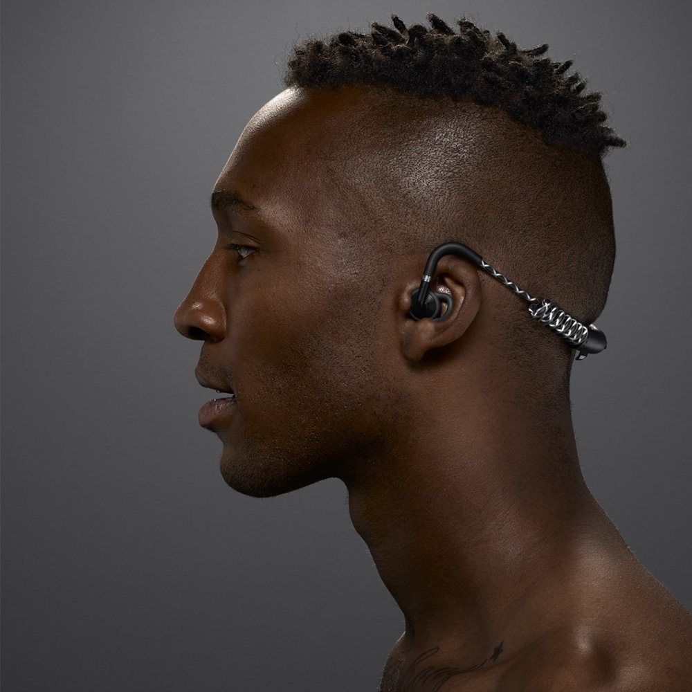 Urbanears Stadion Active Wireless Bluetooth Headphones with Noise Cancellation - Sweatproof & Comfortable for Running, Gym Workouts & Travel (Black)