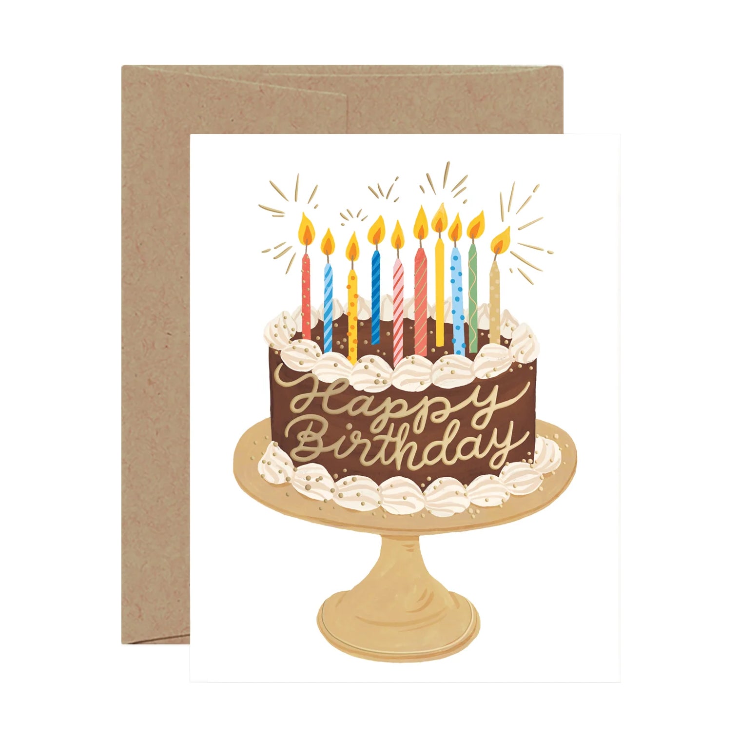 Delicious Chocolate Birthday Cake Card - Perfect for Birthday Greetings, Celebrations & Special Occasions