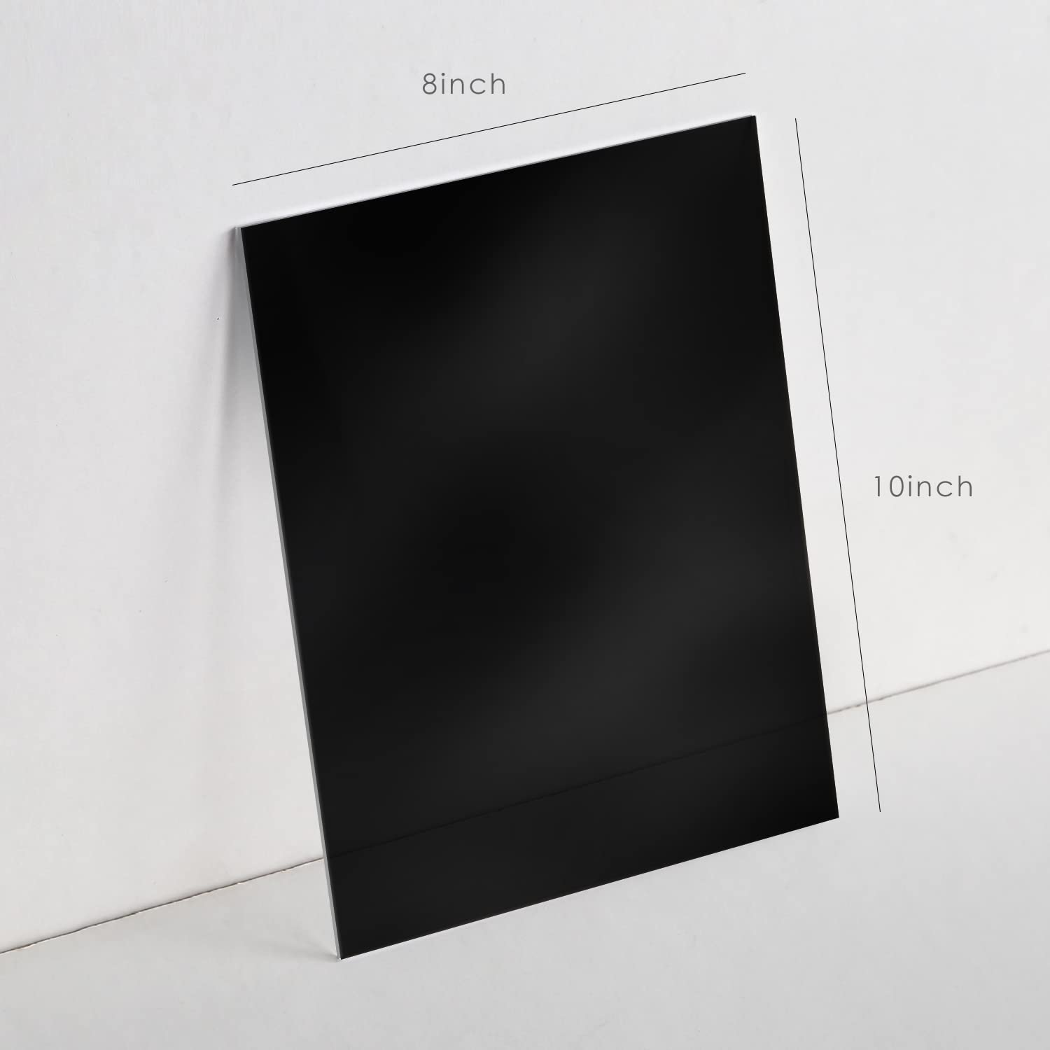 UNIQOOO Blank Tint Black Acrylic Sign with Stand - DIY Table Number Signs, Wedding Place Cards, Party Decorations - 30 Acrylic Signs & 30 Stands - Perfect for Weddings, Birthdays, Restaurants and Events