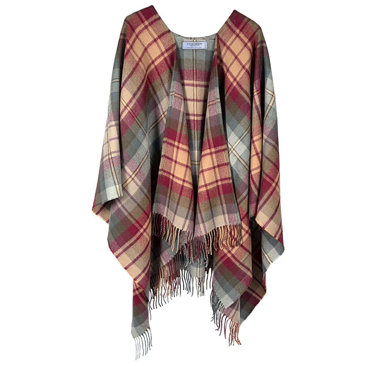 Alice Lochcarron Auld Scotland Tartan Lambswool Serape Wrap - Warm Scottish Plaid Shawl for Women - Perfect for Winter Fashion, Outdoor Activities & Cozy Home Wear