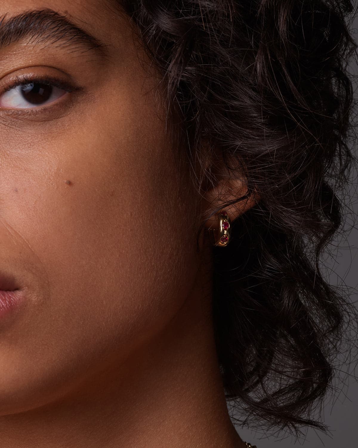 Forever & Always a Pair Love: Ruby Gemstone Hoop Earrings for Women - Perfect Gift for Valentine's Day, Anniversary & Romantic Occasions