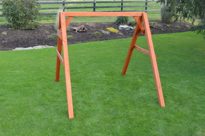 Regallion Heavy Duty A-Frame Swing Stand with Hangers - Outdoor Metal Swing Set for Backyard, Garden, or Patio - Perfect for Kids and Adults Relaxation