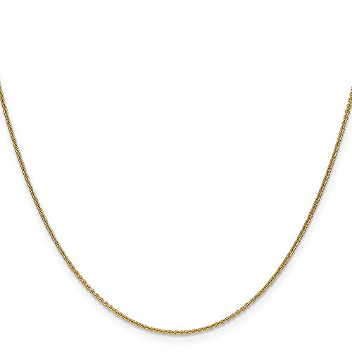14K Yellow Gold 1.1mm Round Cable Chain Necklace for Women - Dainty & Elegant Fine Jewelry - Perfect for Everyday Wear, Gifts & Special Occasions