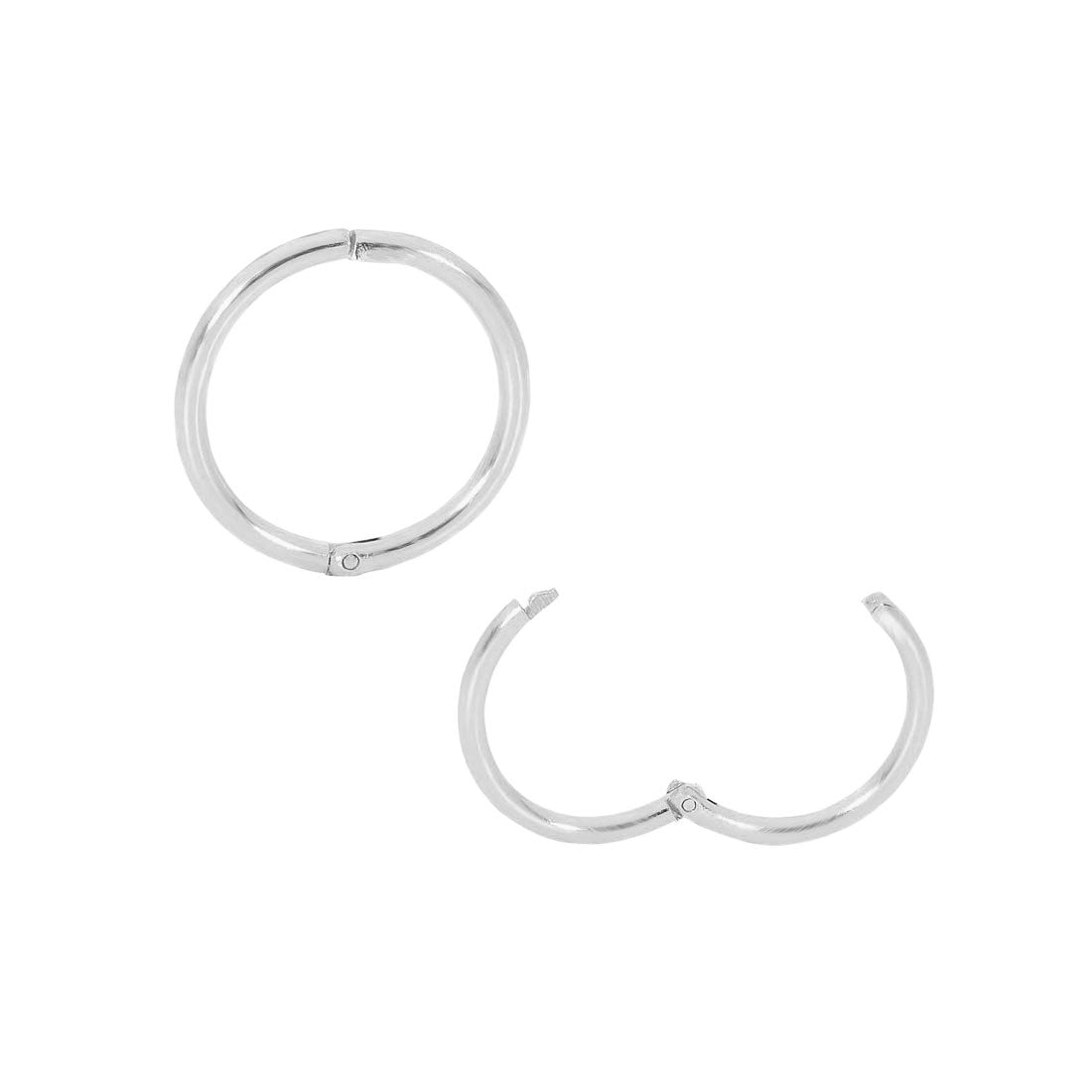10mm Endless Silver Sleepers - Hypoallergenic Earrings for Sensitive Ears | Perfect for Everyday Wear, Parties & Special Occasions