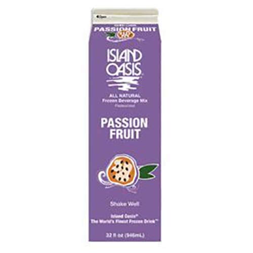 Island Oasis Passion Fruit Beverage Mix - 32 Fl Oz (Pack of 12) | Tropical Drink Concentrate for Smoothies, Cocktails & Mocktails | Perfect for Restaurants, Cafes & Home Bars